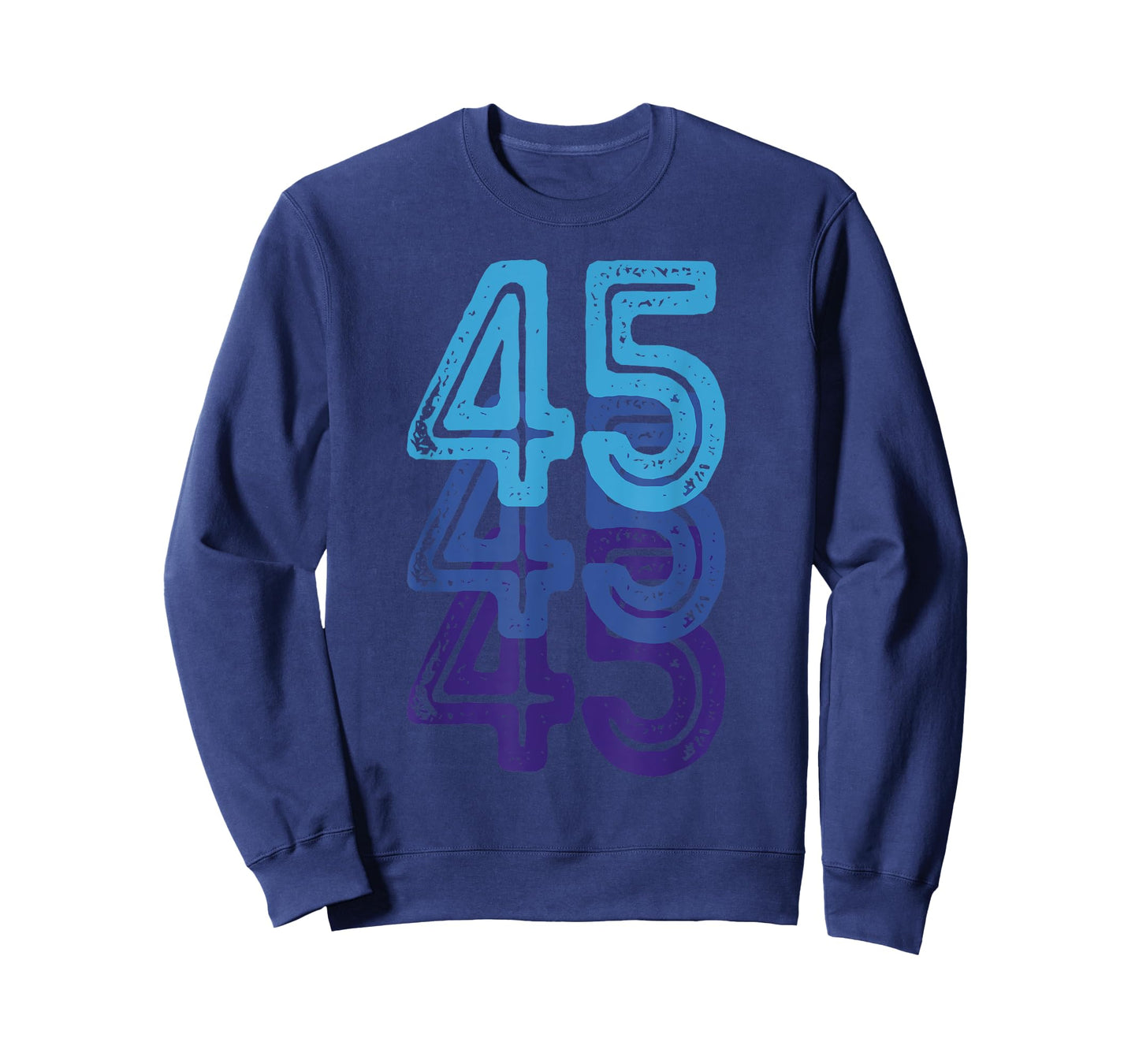Number 45 Blue Best Classic College Style Birthday Funny T-Shirt