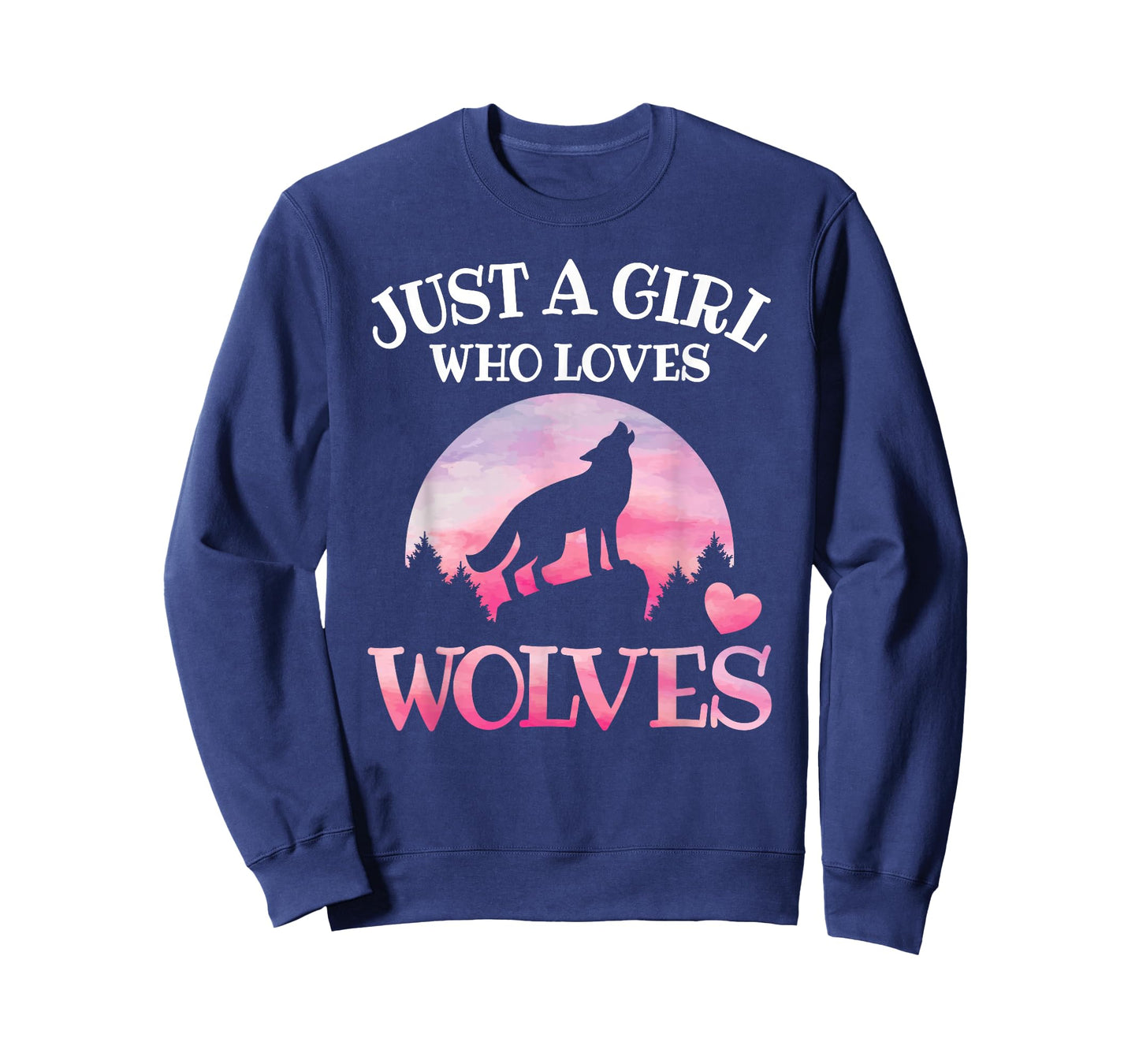 Just A Girl Who Loves Wolves Wildlife Animal Girl Wolf T-Shirt