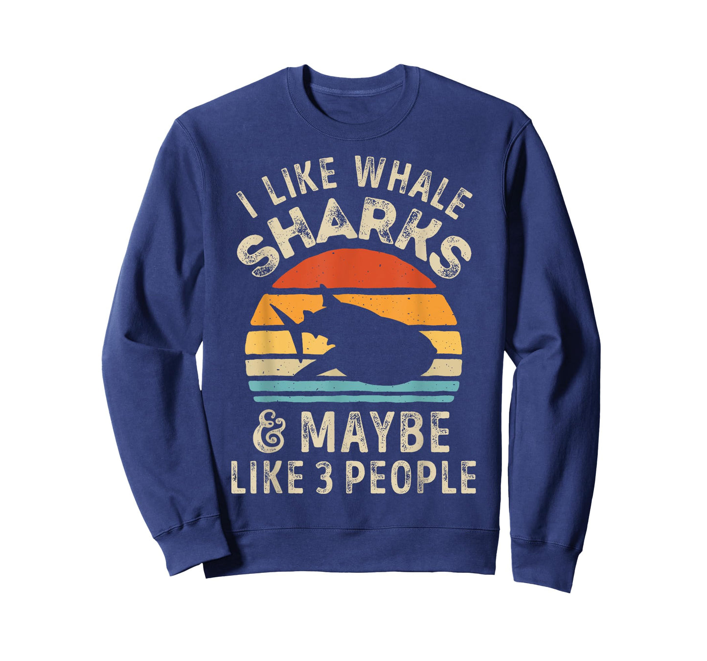 I Like Whale Sharks and Maybe 3 People Shark Ocean Retro Men T-Shirt