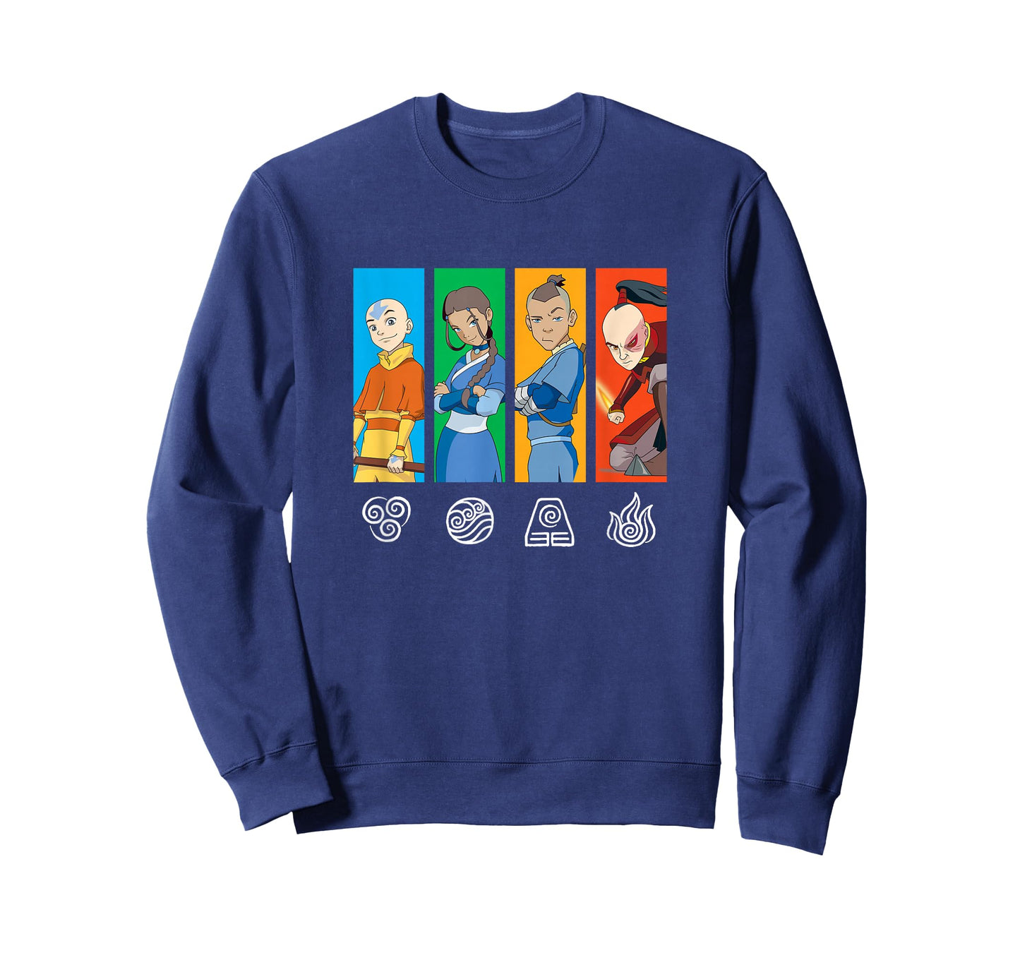 Avatar: The Last Airbender Main Characters Element Panels T-Shirt