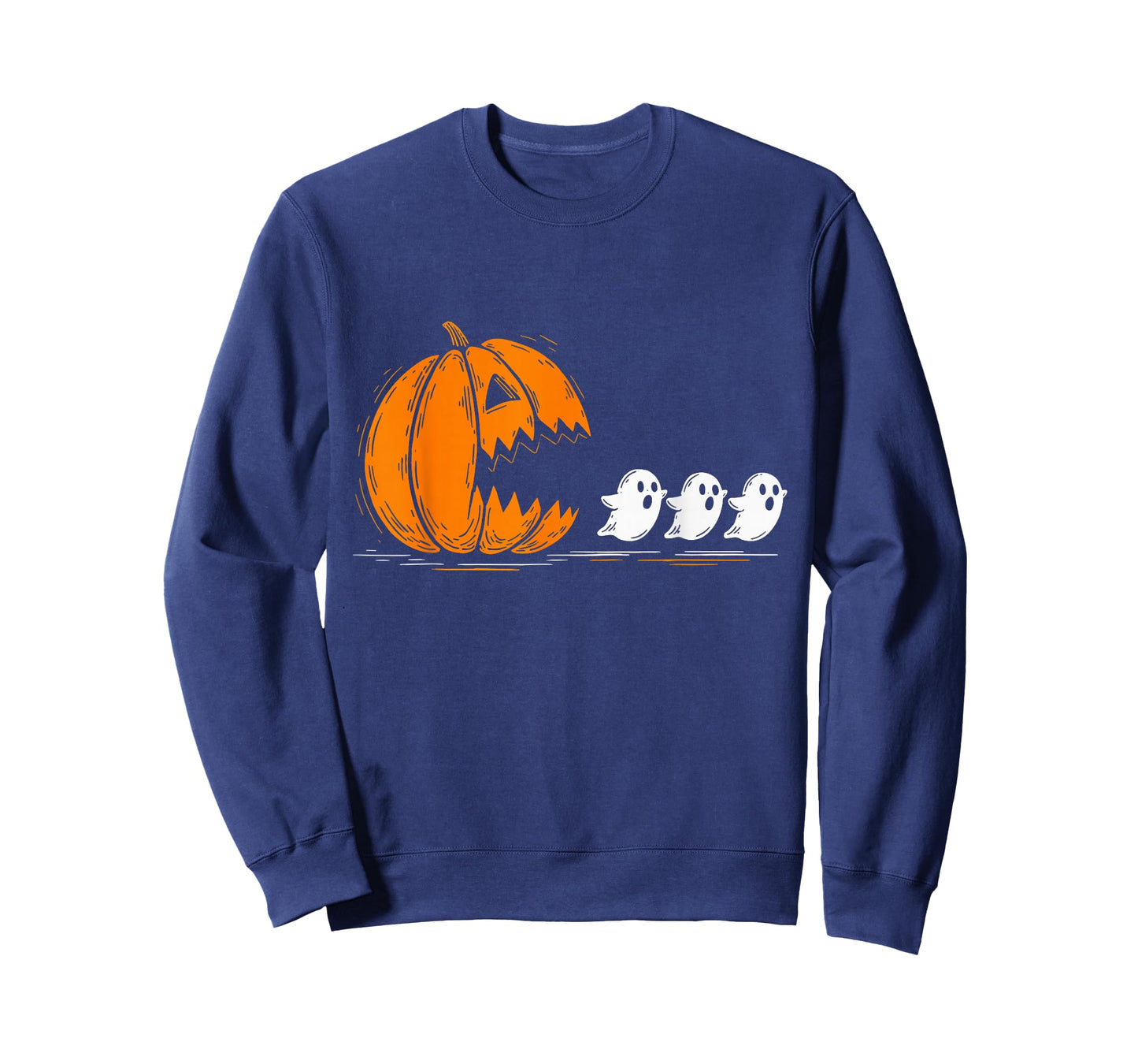 Halloween Pumpkin Eating Ghosts Funny Spooky Costume T-Shirt