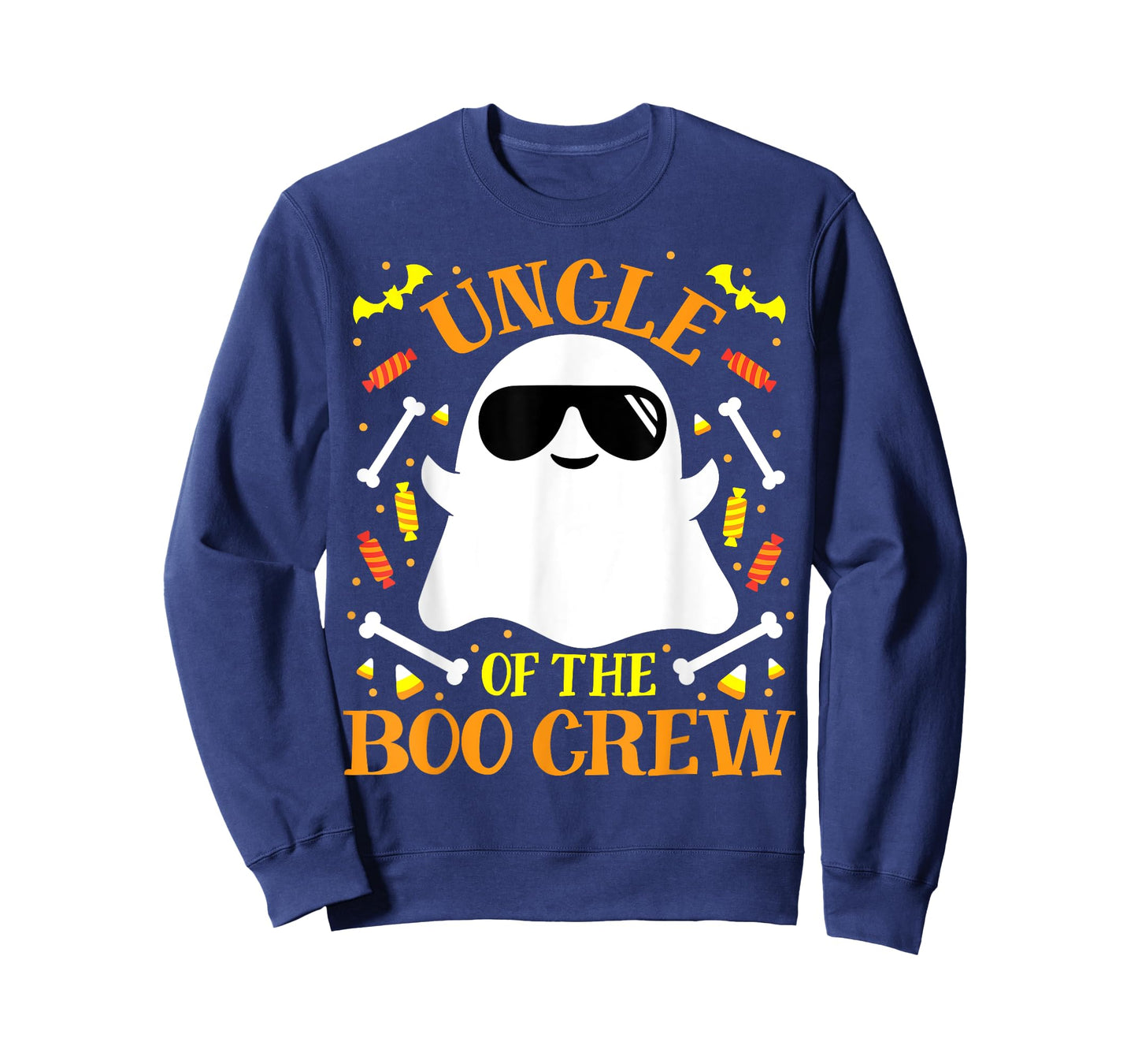 Uncle Boo Crew Ghost Matching Family Set Funny Men Halloween T-Shirt