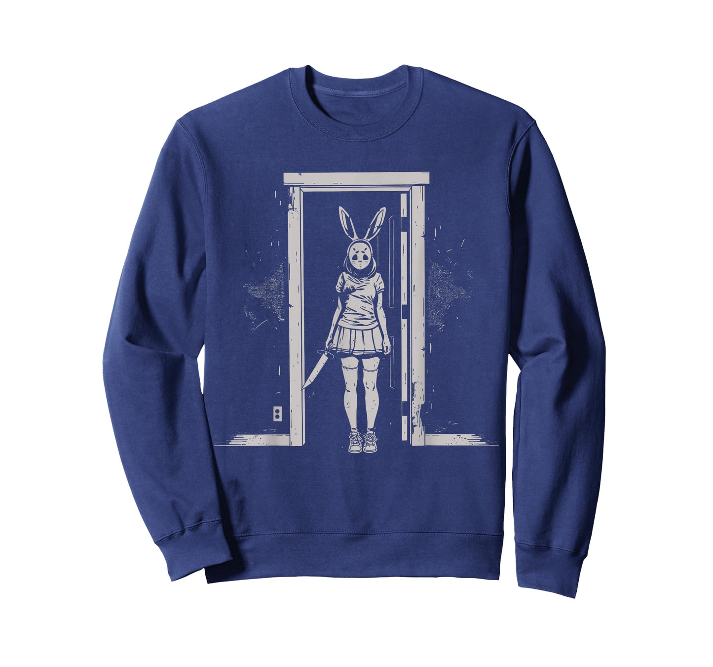 Horror Girl Bunny Mask Slasher Goth Alt Anime Creepy Rabbit T-Shirt