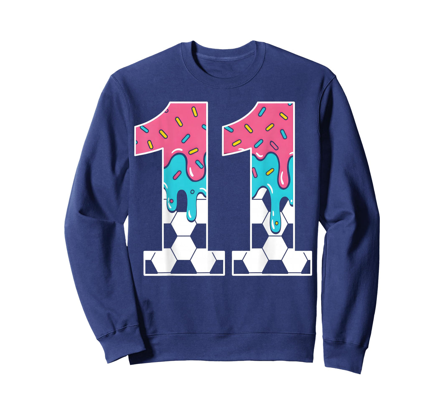 Soccer 11 Year Old Ice Cream Drip Youth 11th Birthday Boy 11 T-Shirt