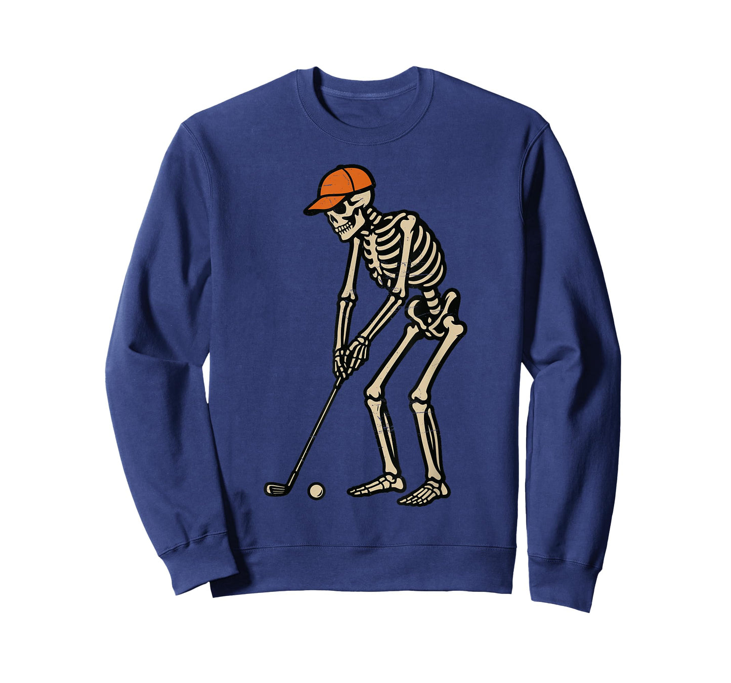 Men Dad Skeleton Golf Halloween Golfer Golf Player Funny T-Shirt