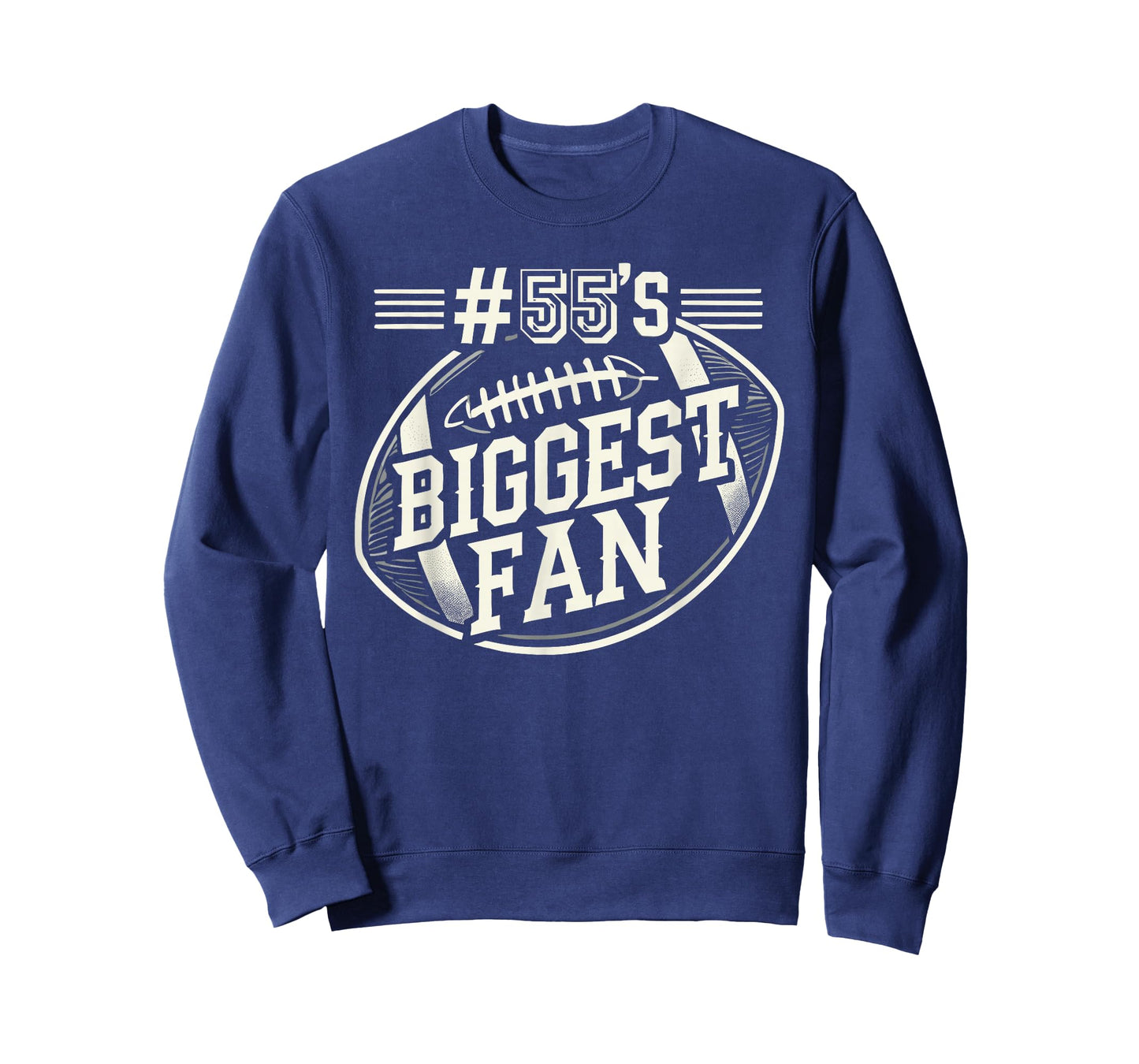 #55's Biggest Fan Shirt Football Sports Fan Football T-Shirt