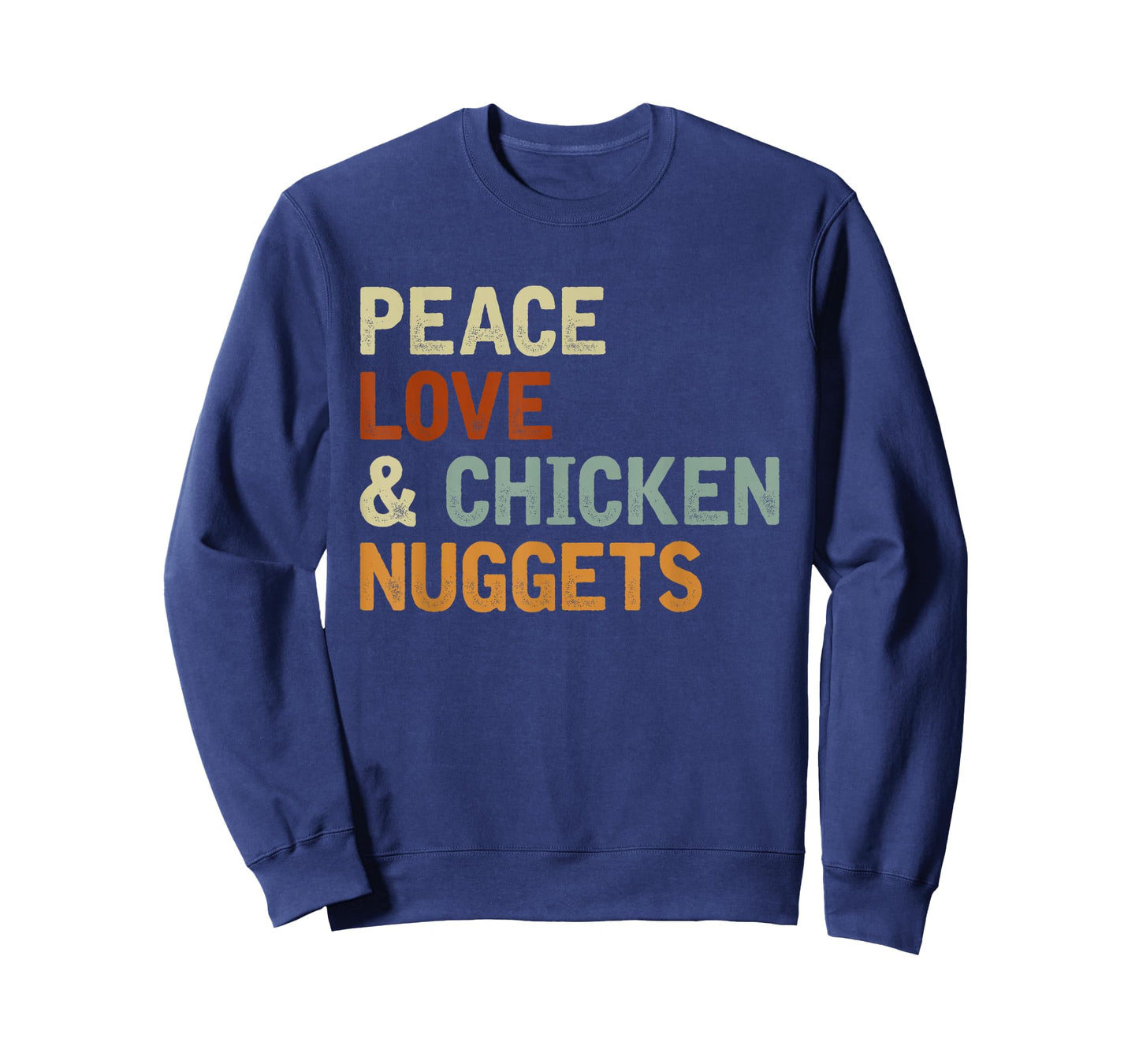 Funny Foodie Gift Fast Food Lover Hippie Chicken Nugget T-Shirt