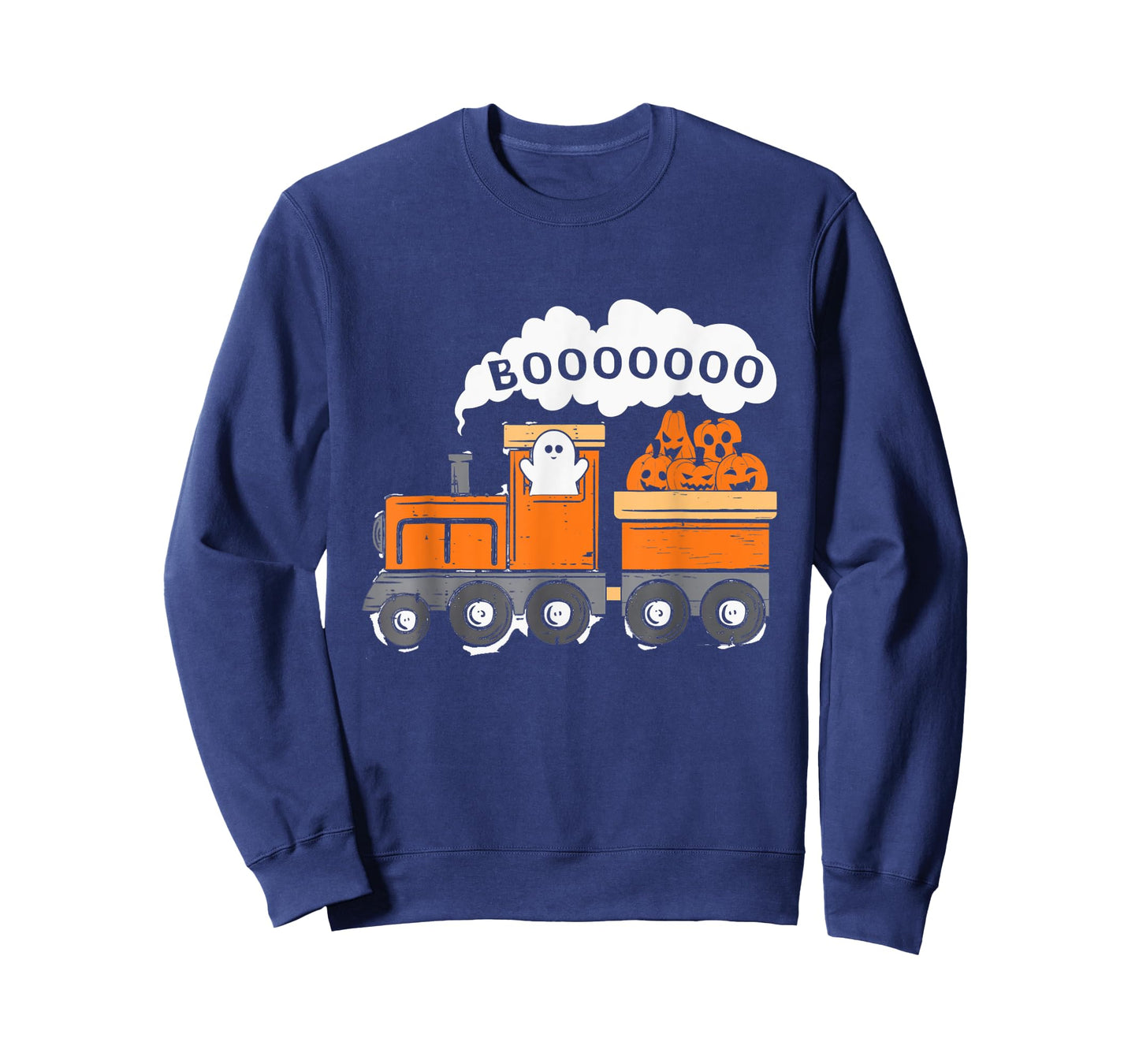 Halloween Train Boo Funny Ghost Pumpkin Toddler Kids Boys T-Shirt