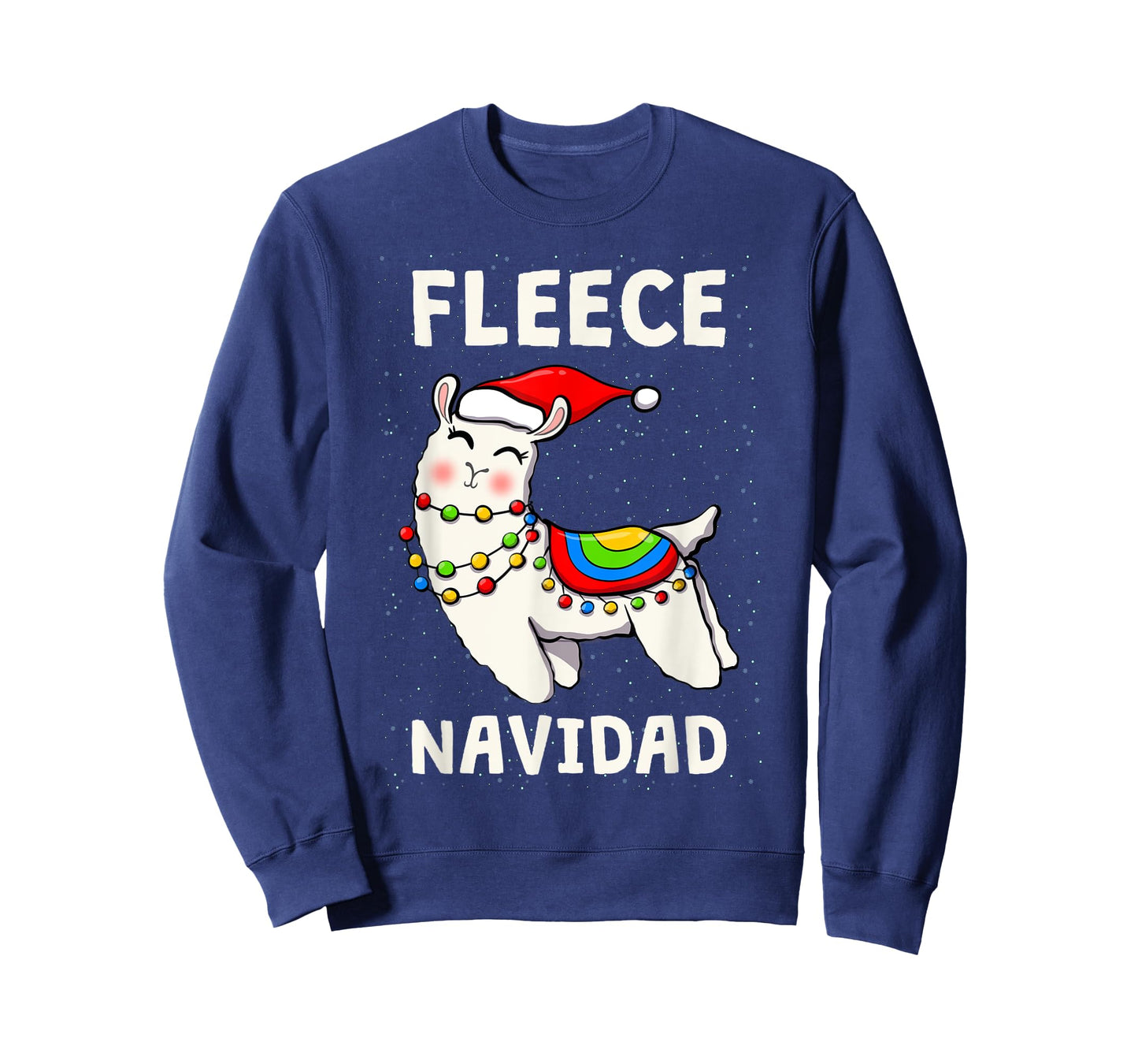 Cute Fleece Navidad Llama Christmas Xmas Men Women Kids T-Shirt
