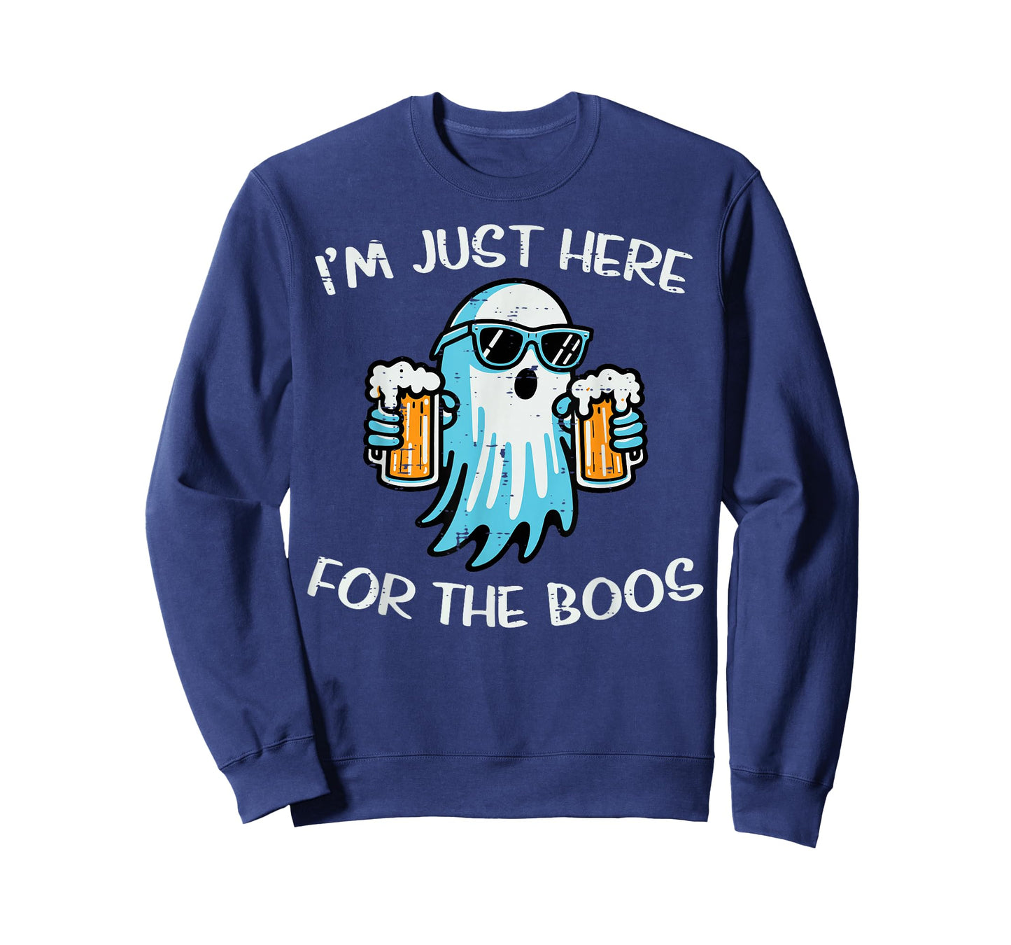 Halloween Here for Boos Ghost Funny Costume Dad Men Women T-Shirt