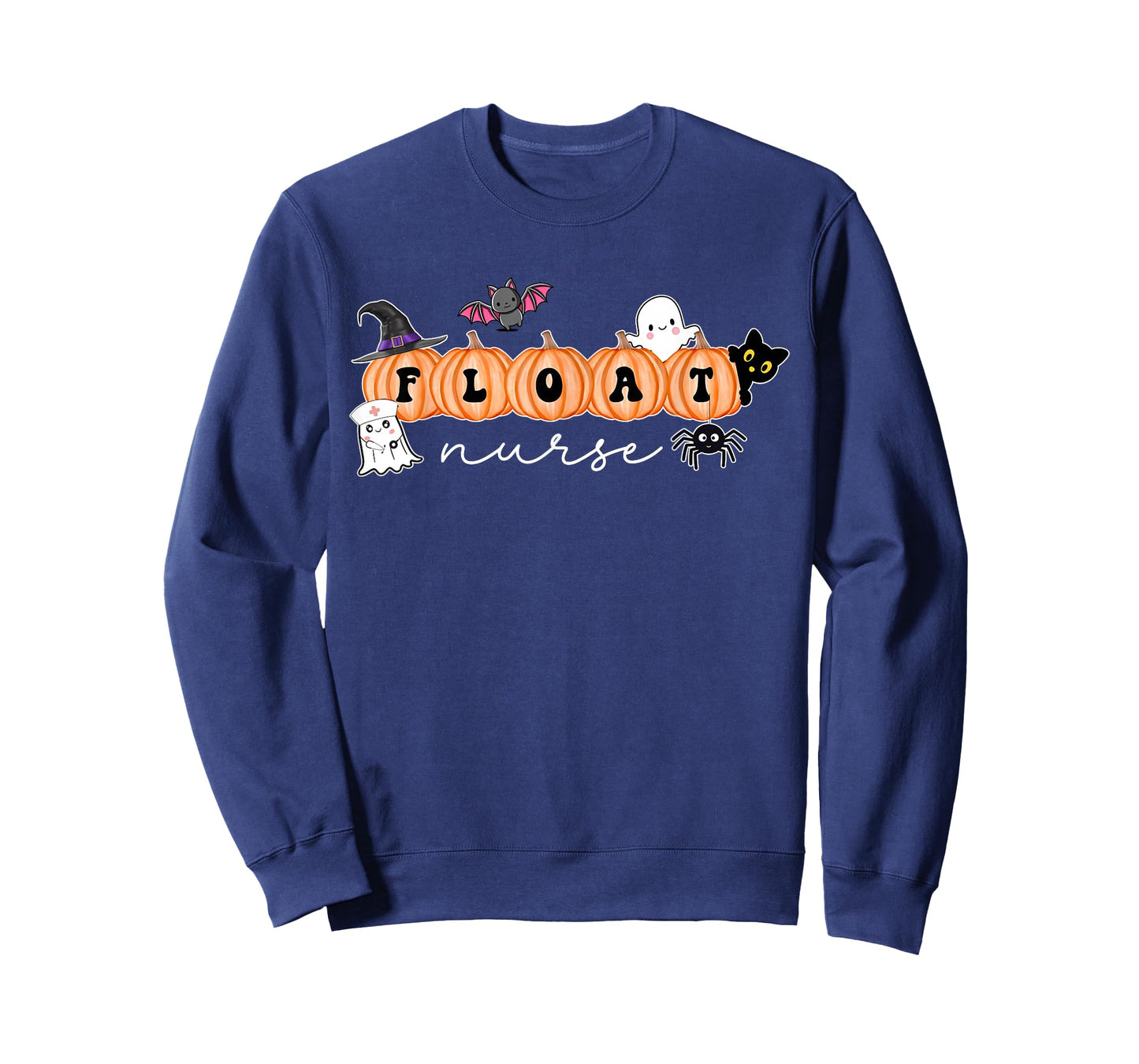 Float Nurse Float Pool Nursing Pumpkin Ghost Halloween Fall T-Shirt