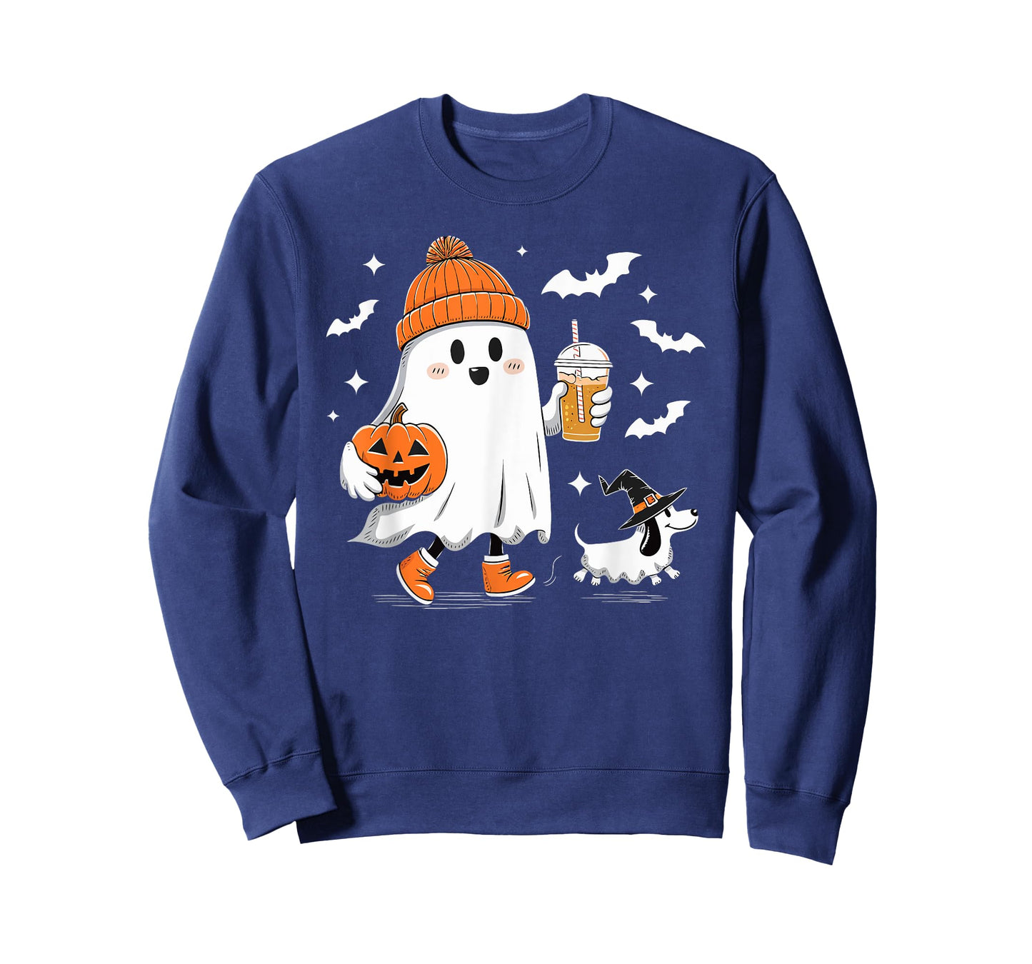 Ghost Walking Dachshund Spooky Season Halloween Dog Girls T-Shirt