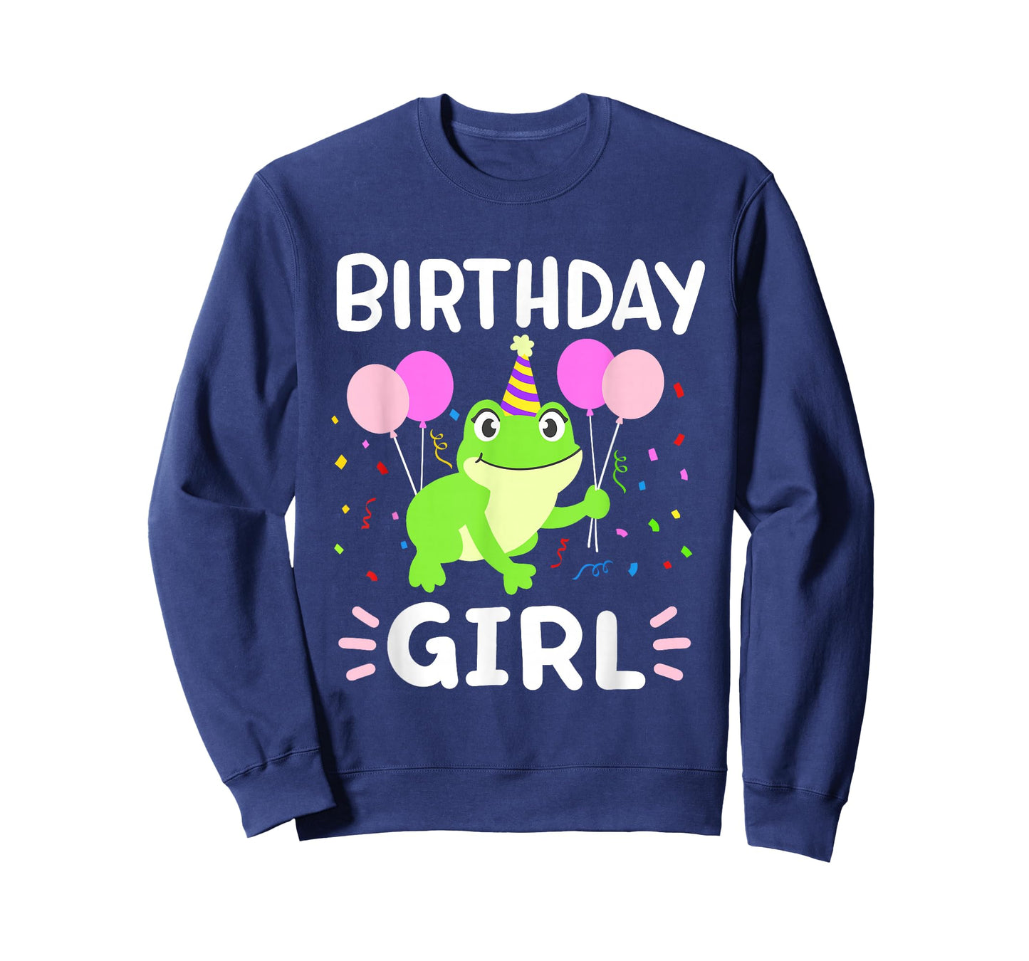 Cute Birthday Girl Frog Aesthetic Women Girls Kids Toddlers T-Shirt