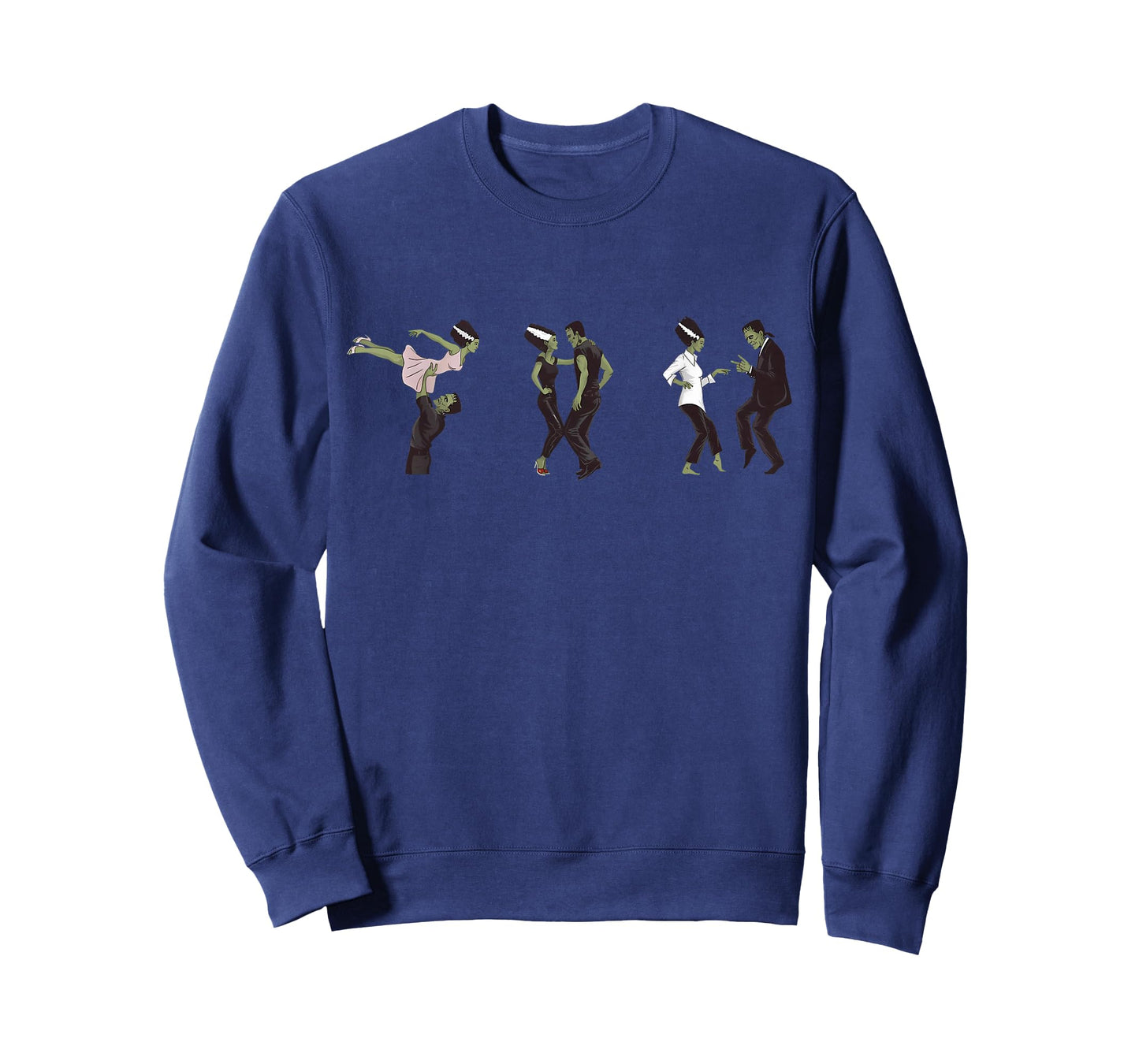 Funny Retro Frankenstein Monster and Bride Dancing Halloween T-Shirt