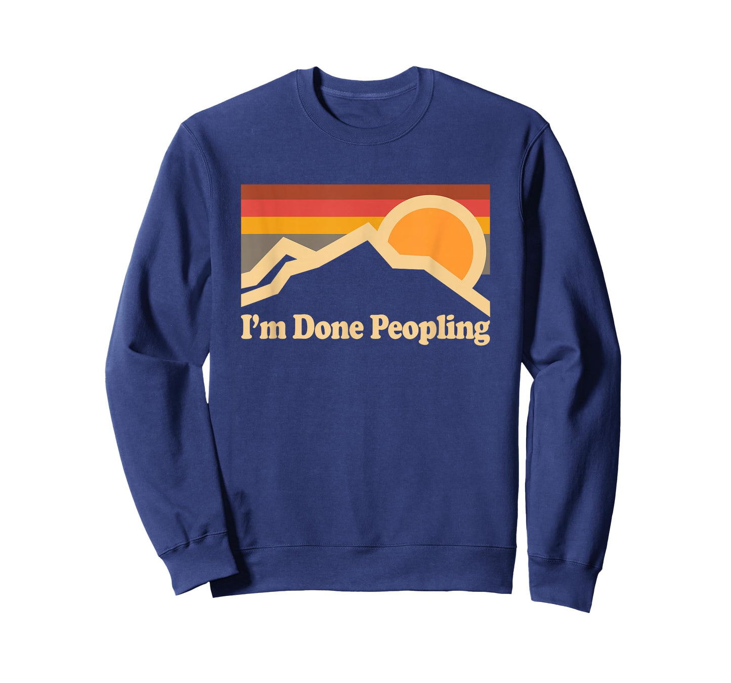 I'm Done Peopling Design Unisex-Adults Black Modern T-Shirt