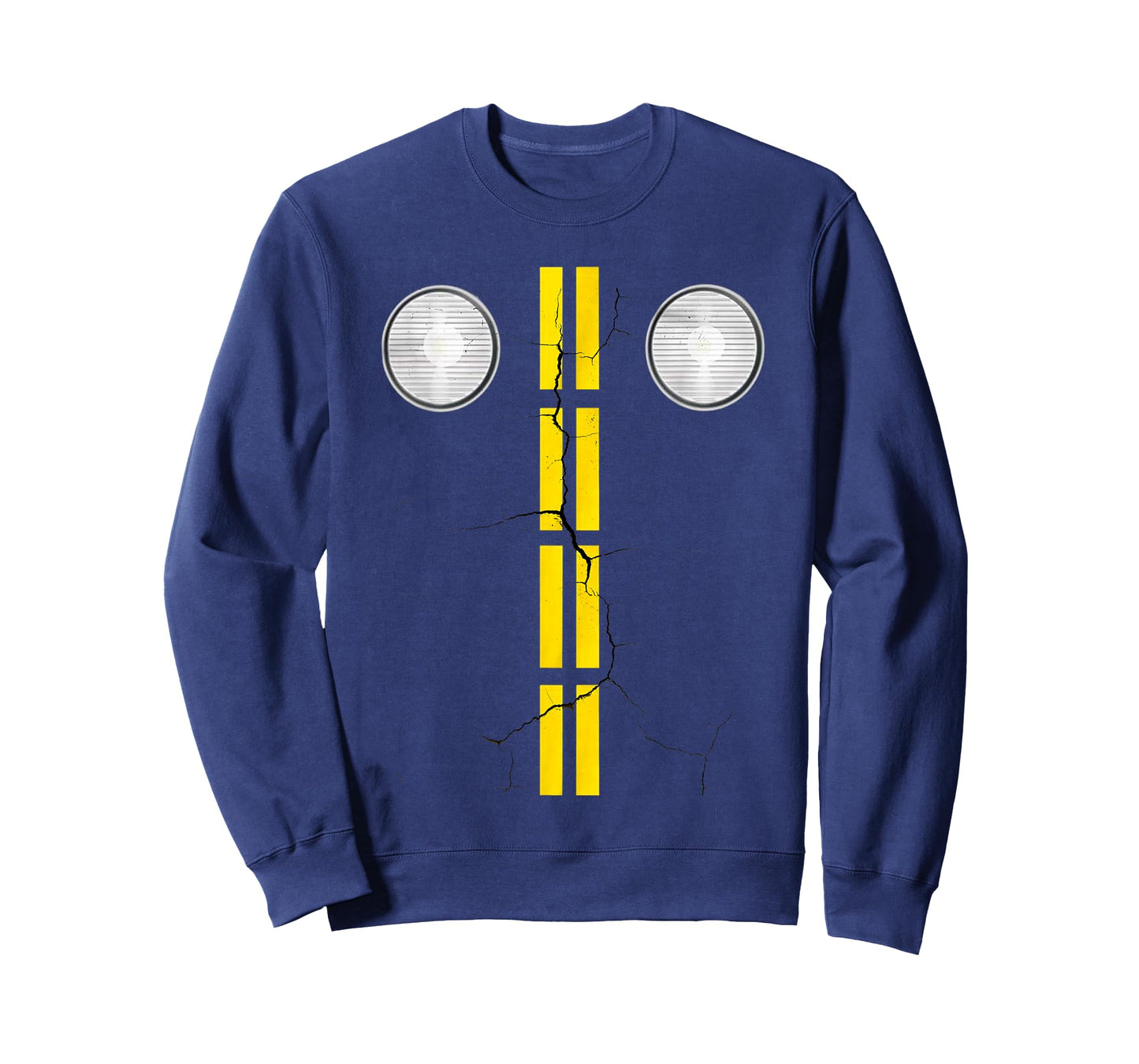 Funny headlights with street markings, Halloween T-Shirt