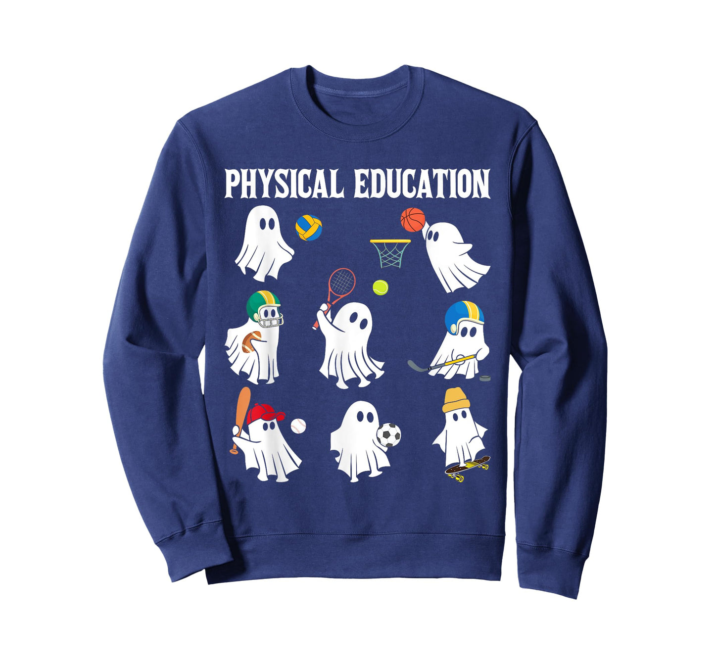 Retro Physical Education Halloween Ghosts Spooky PT T-Shirt