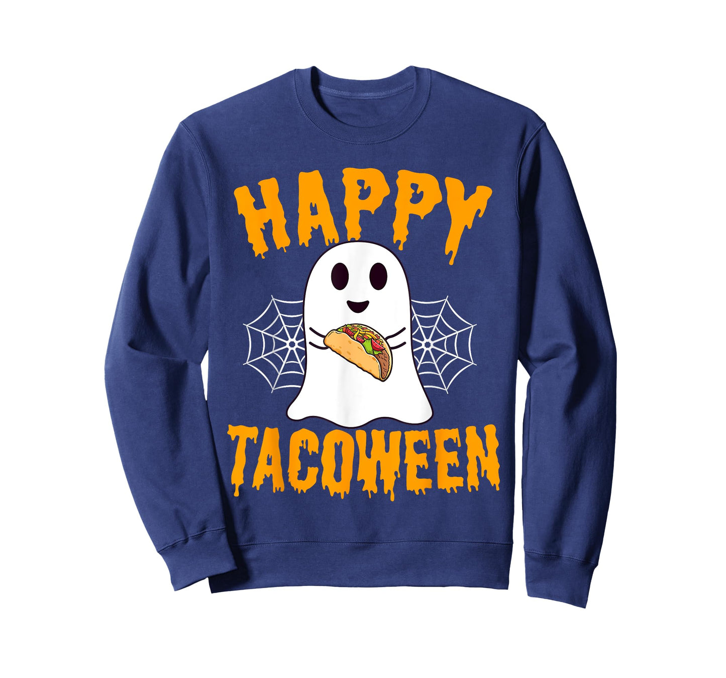 Happy Tacoween Food Funny Halloween Ghost Tacos T-Shirt
