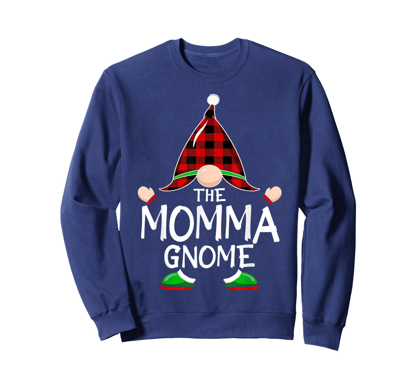 Gnomes Family Christmas Red plaid Pajama Shirt, MOMMA Gnome T-Shirt