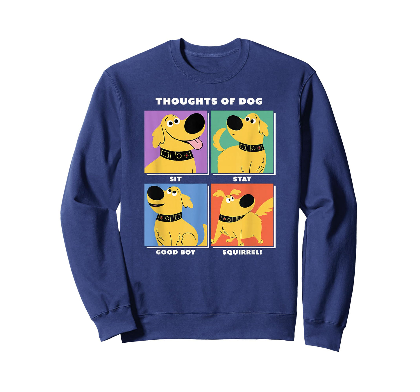 Disney Pixar Up Dug Thoughts of Dog Expressions Box Up T-Shirt Small