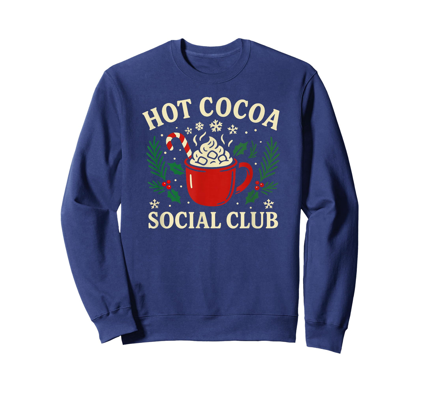 Hot Cocoa Social Club Cozy Winter Christmas Graphic T-Shirt
