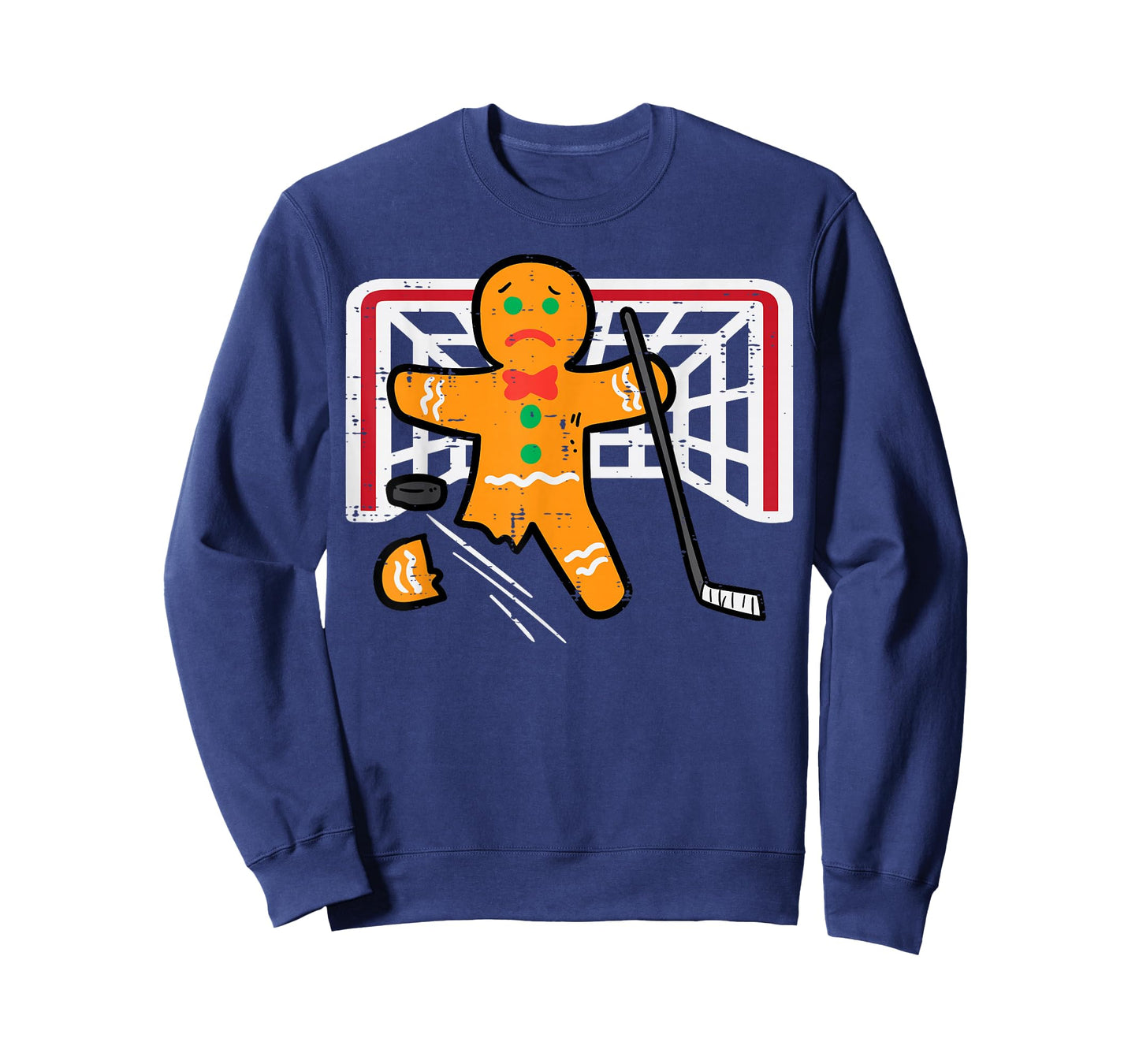 Christmas Gingerbread Man Ice Hockey Fun Xmas Men Boys Kids T-Shirt