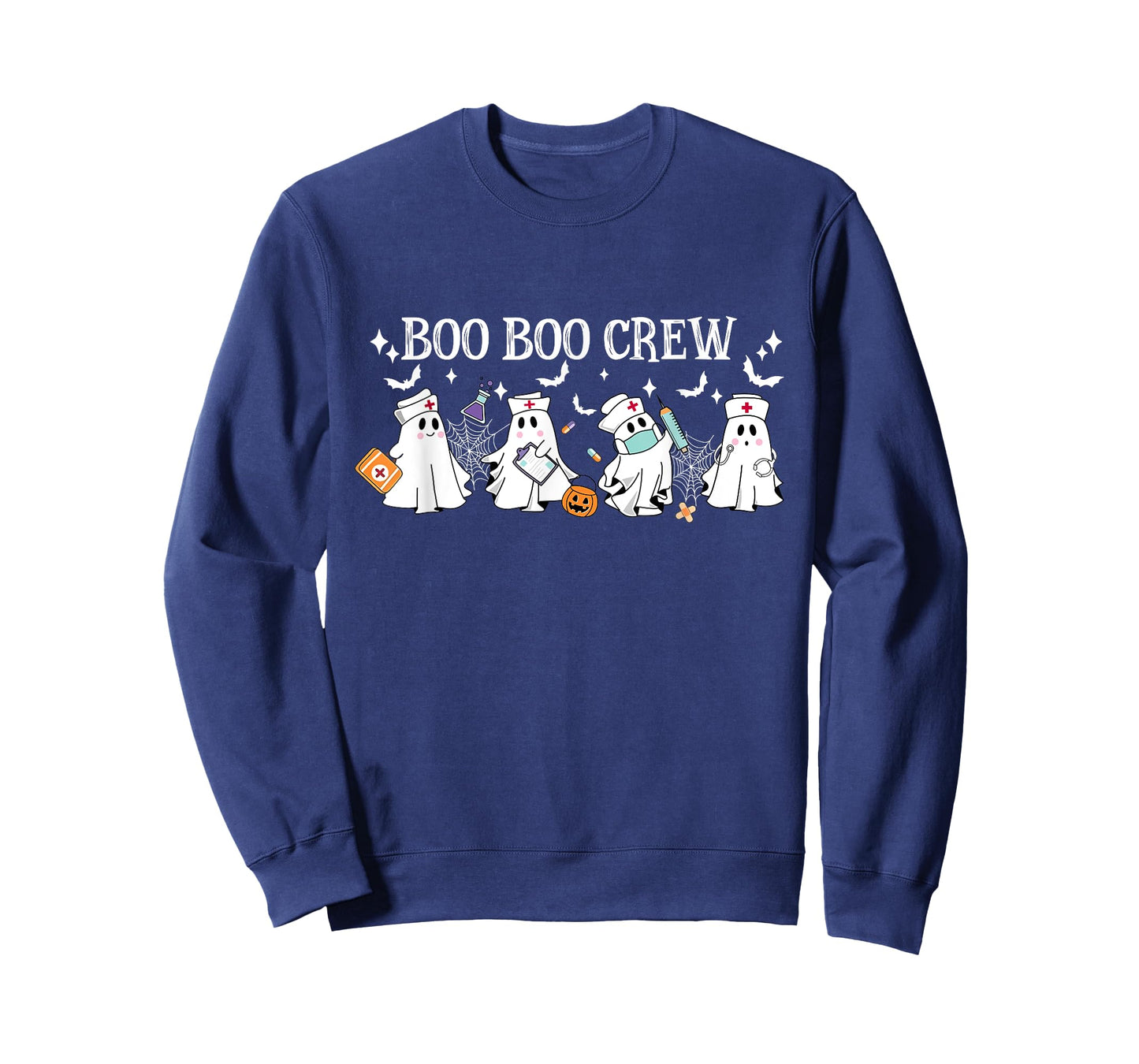 Boo Boo Crew Nurse Ghost Nursing Halloween Spooky Nurse T-Shirt