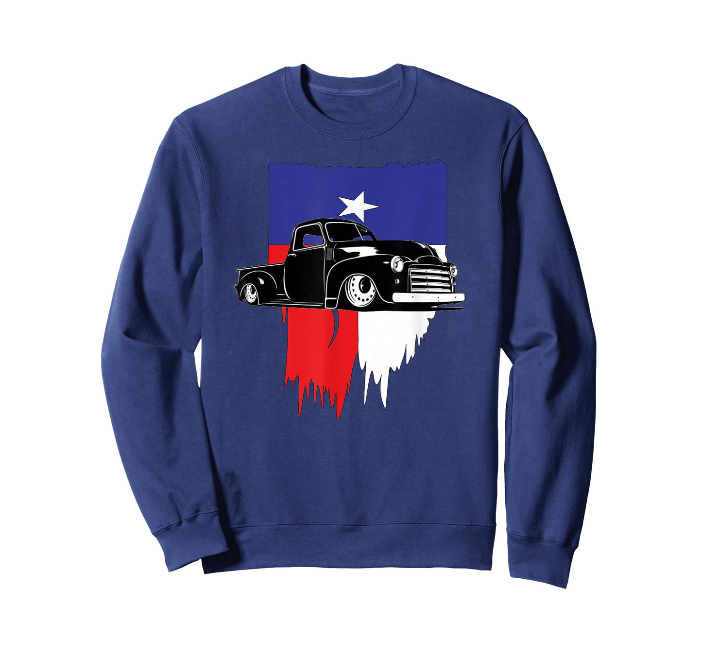 Vintage Hot Rod Truck American Flag. Mens Texas Lowrider T-Shirt