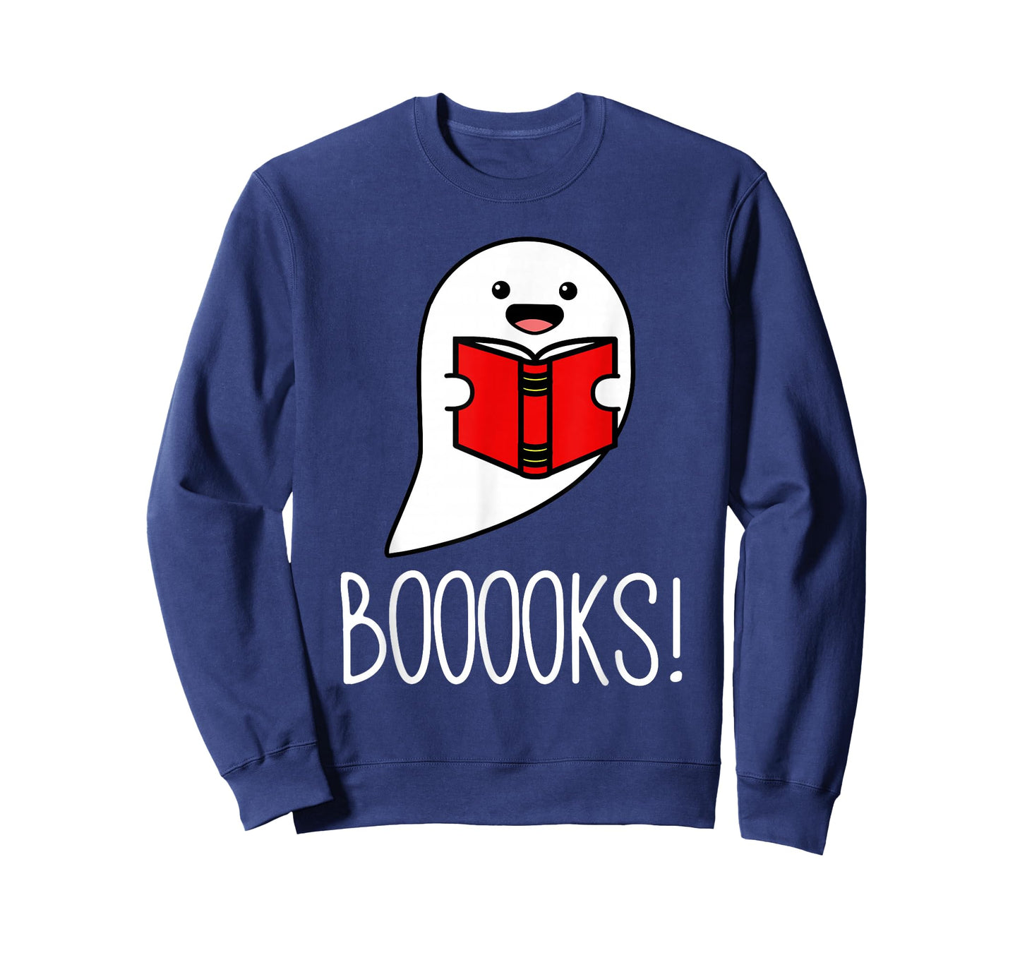 Booooks Funny Halloween Reading Teacher Ghost Librarian T-Shirt