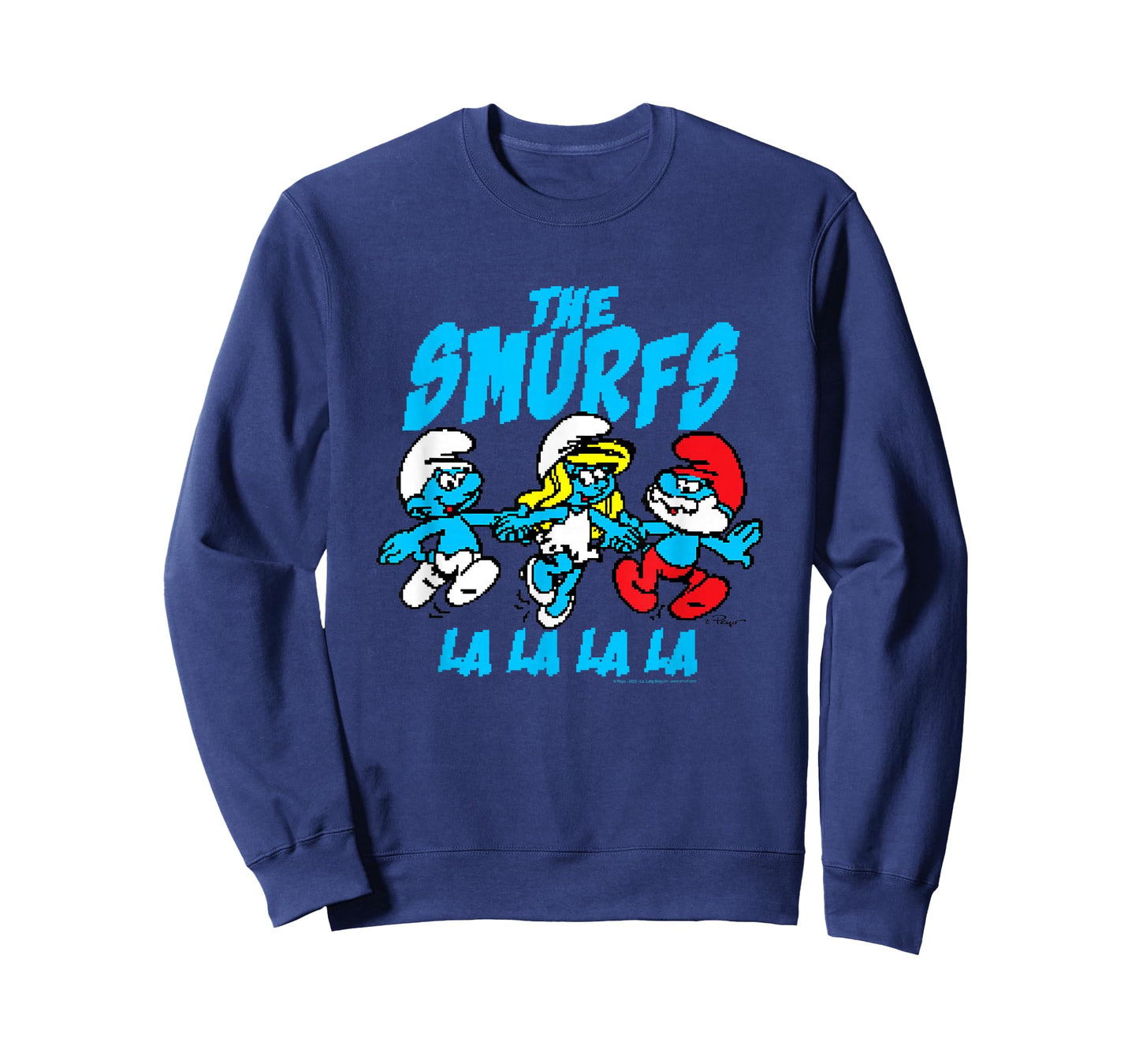 The Smurfs Pixelated Smurfs Retro Cartoon T-Shirt