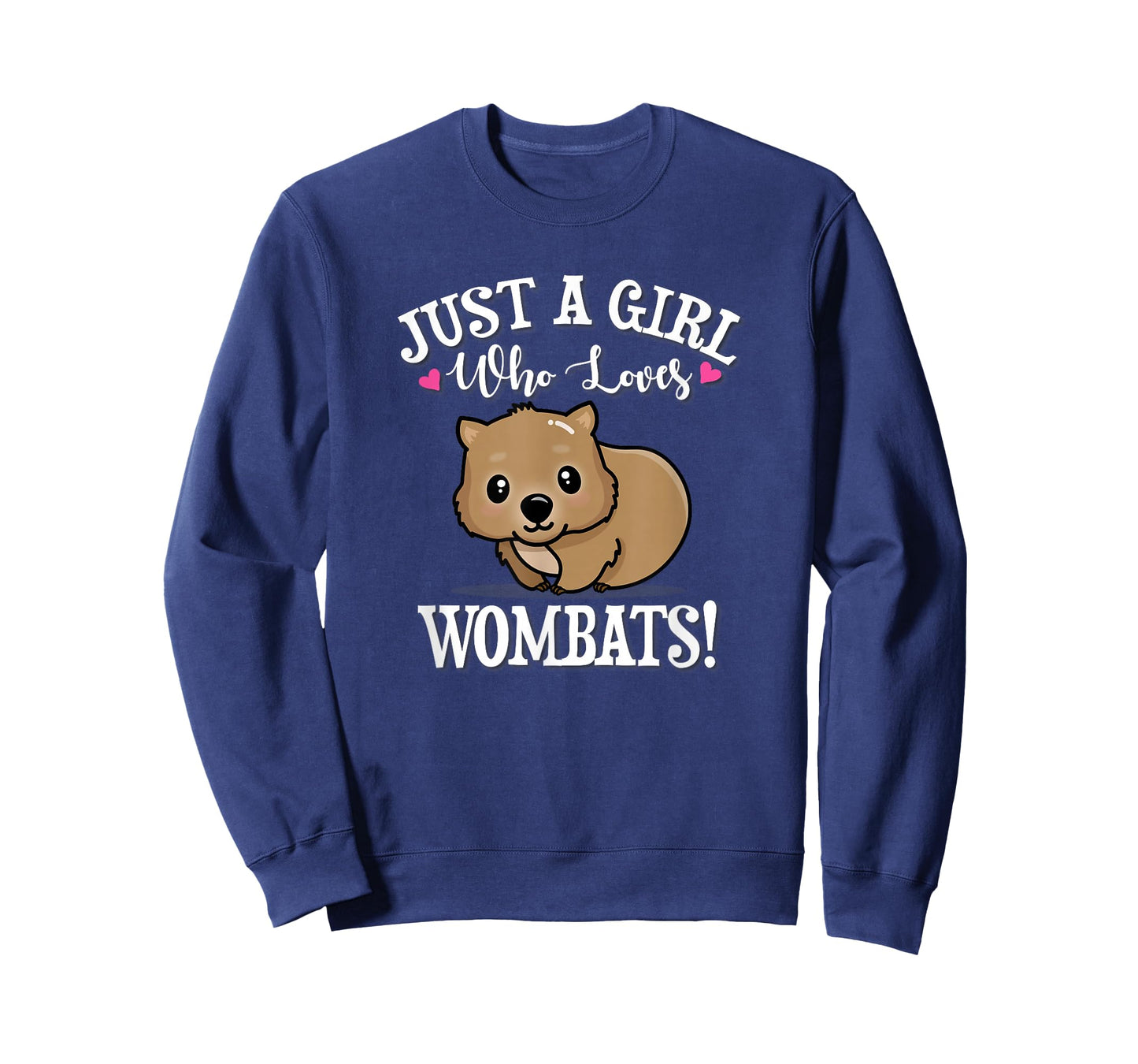 Womens Chibi Anime Kawaii Kids Girl Who Loves Wombats Lover T-Shirt