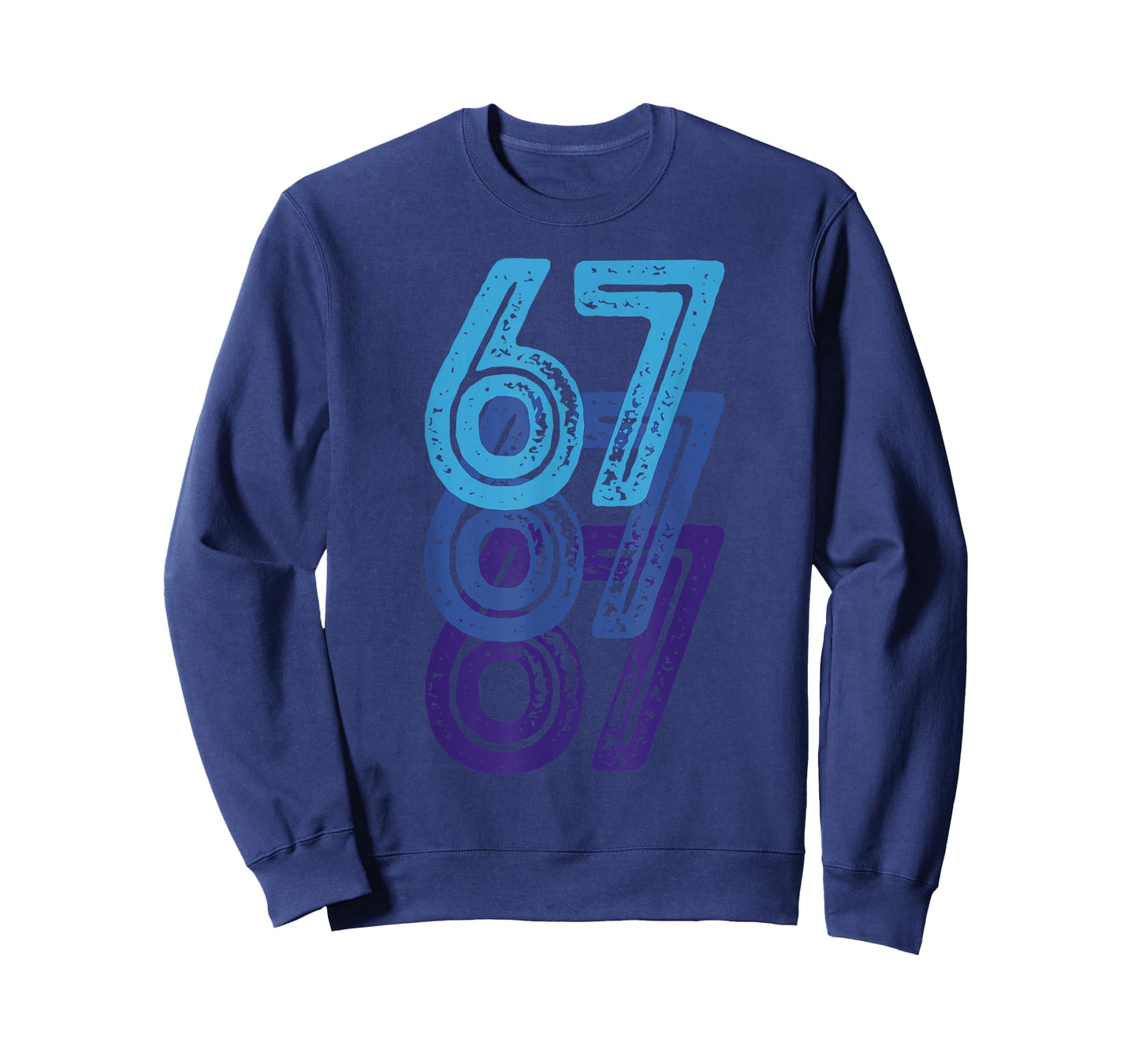 Number 67 Blue Best Classic College Style Birthday Funny T-Shirt