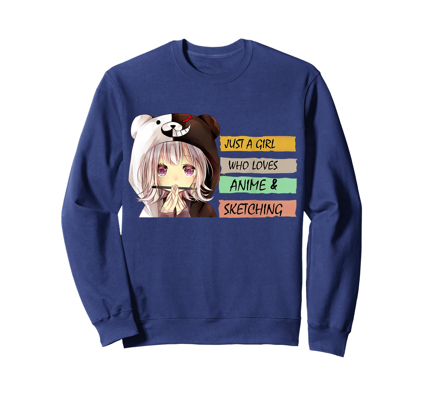 Just a Girl Who Loves Anime and Sketching Cute Tee Girl Gift T-Shirt