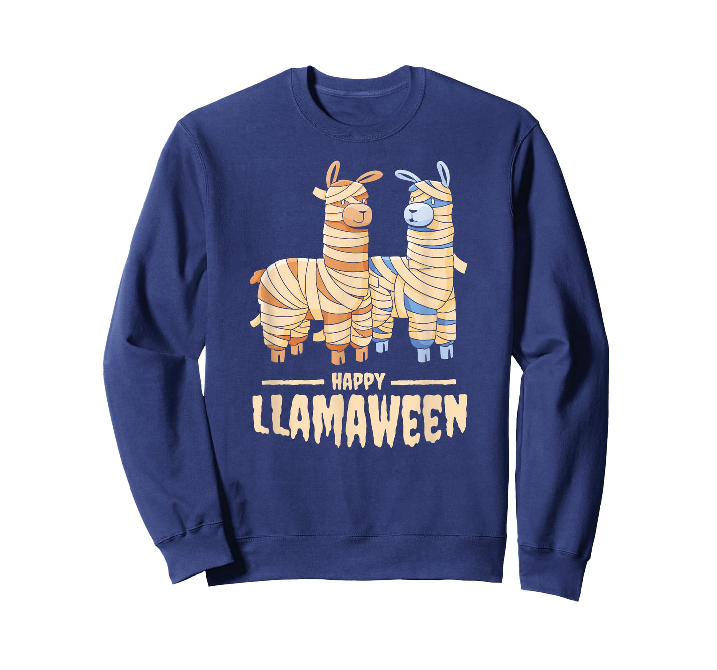 Happy Llamaween! Funny Halloween Llama Mummy Costume Meme T-Shirt