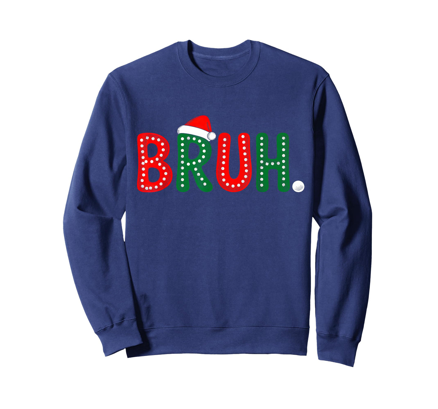 Bruh Funny Christmas Groovy Teens Boys Kids Xmas Pajamas T-Shirt