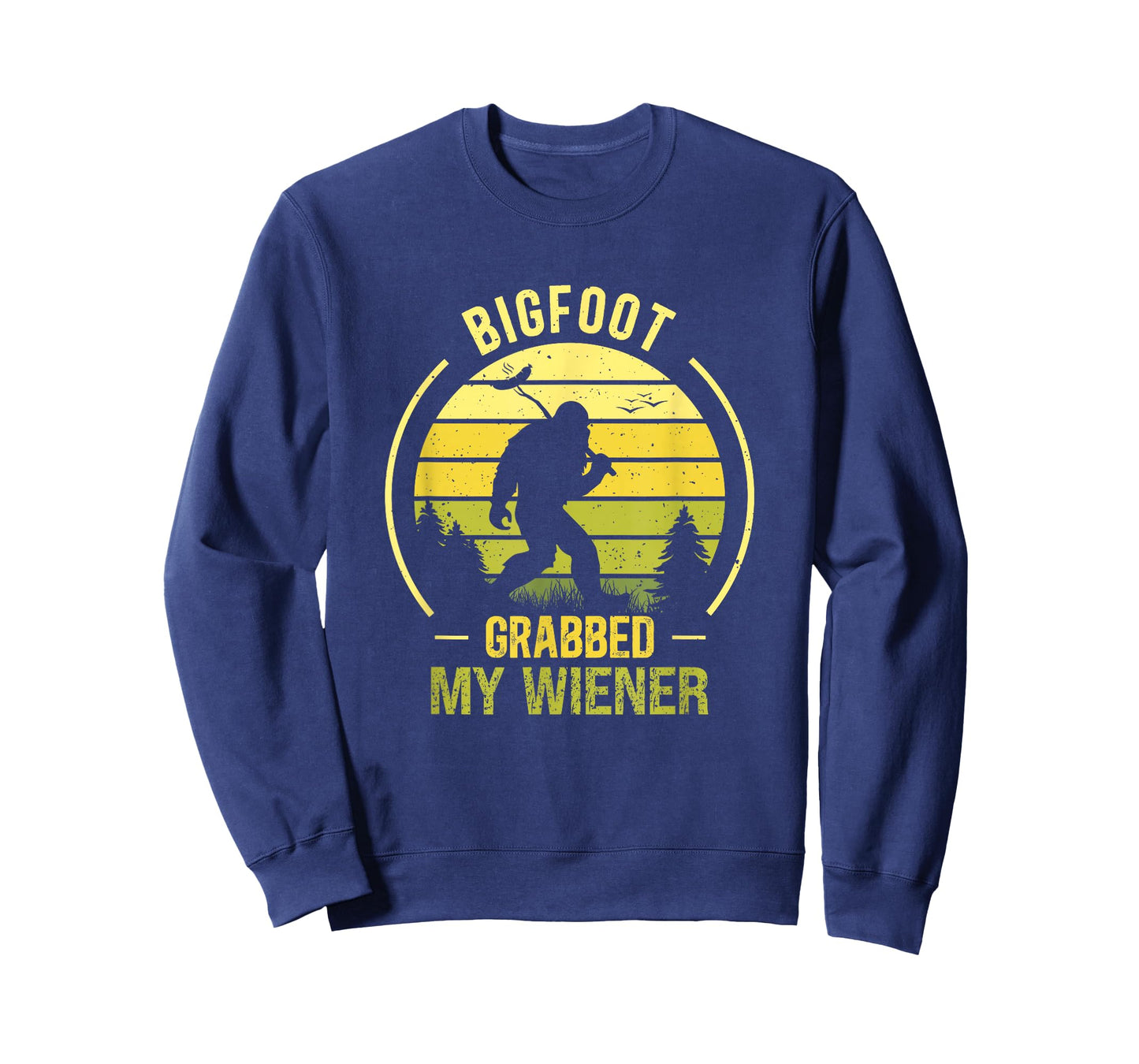 Bigfoot Grabbed My Wiener Funny BBQ Sasquatch T-Shirt