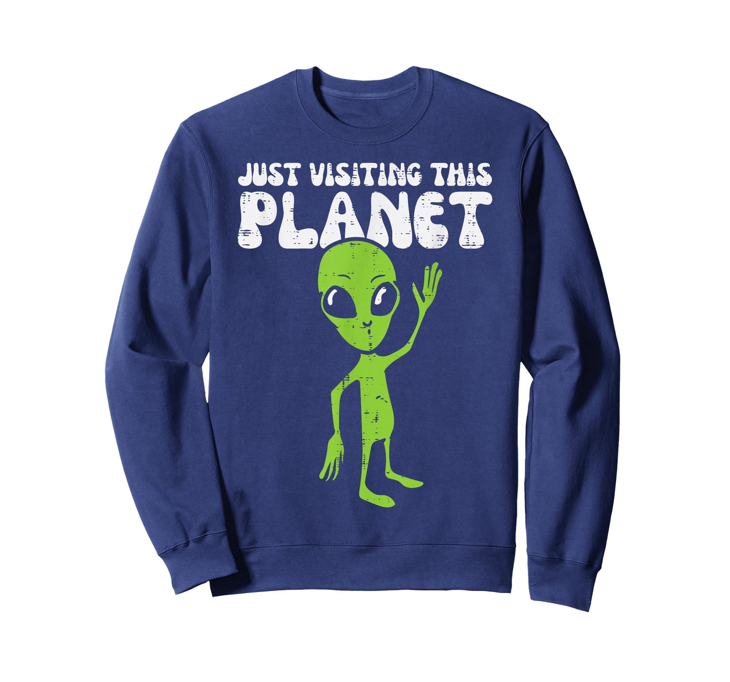 Alien Wave Just Visiting This Planet Funny Kids Men Women T-Shirt