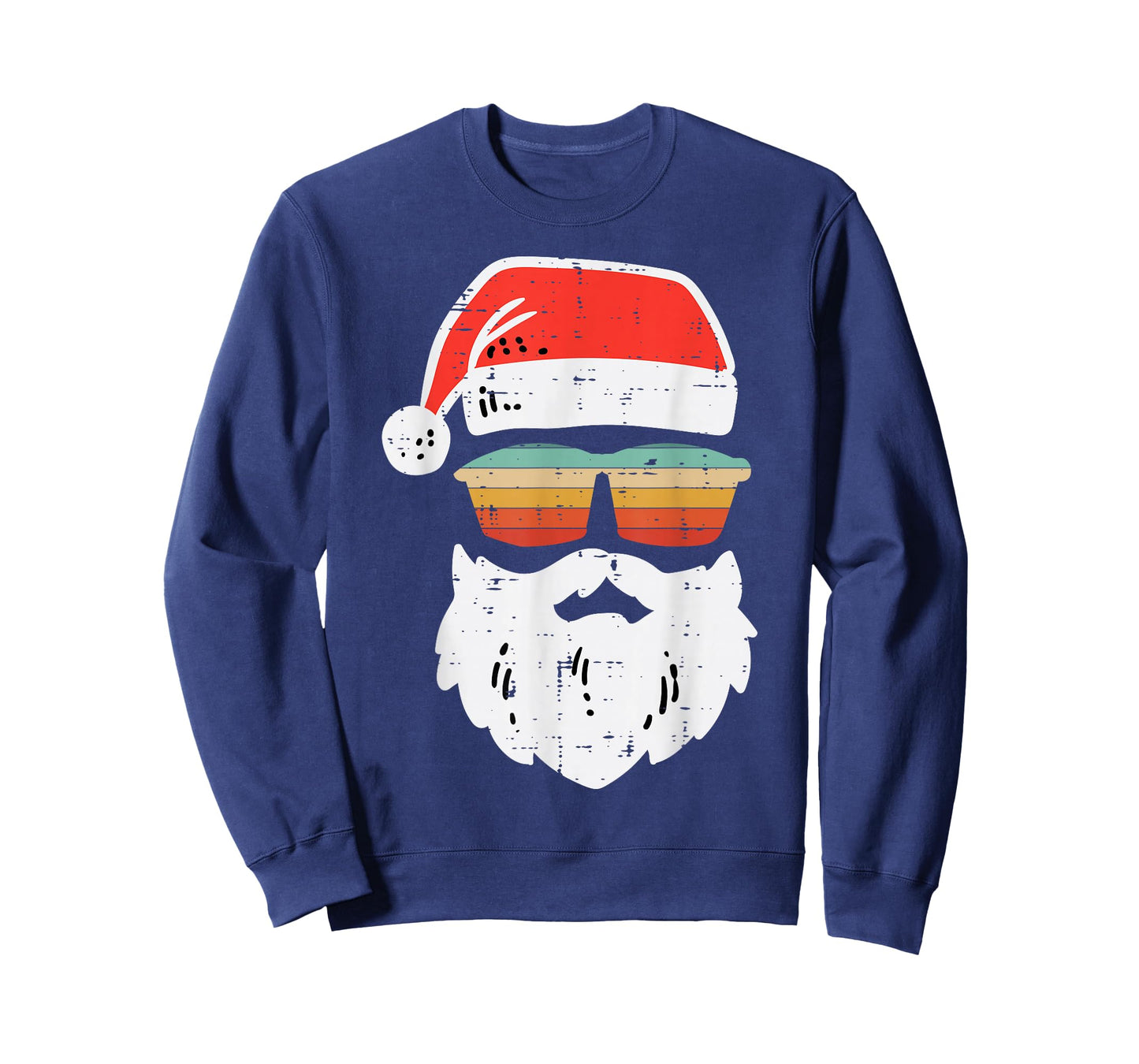 Santa Face Retro Sunglasses Christmas Xmas Men Women Kids T-Shirt