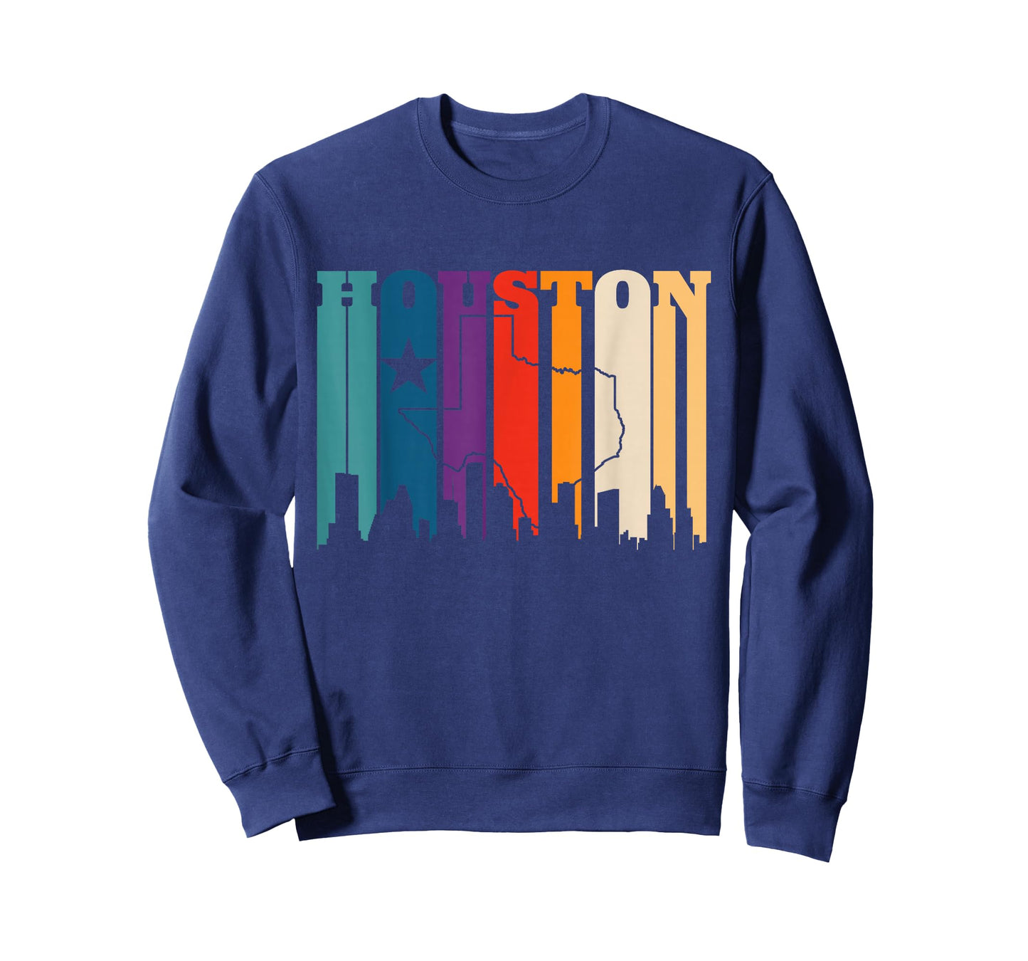 Houston Texas Map Skyline Gift Texas Home State Souvenir T-Shirt