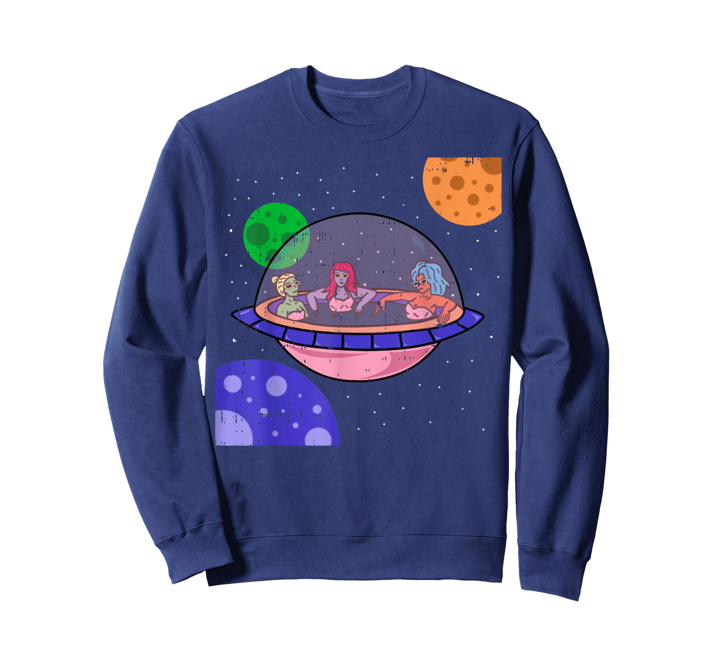 Area-51 Alien Easy Bathtub Space Lazy UFO Halloween Gift T-Shirt