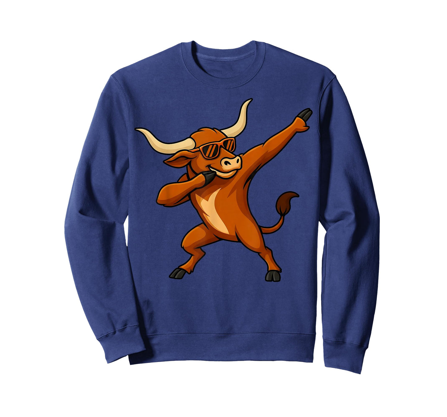 Longhorn Cow Dabbing with Sunglasses Men Women Girls Kids T-Shirt