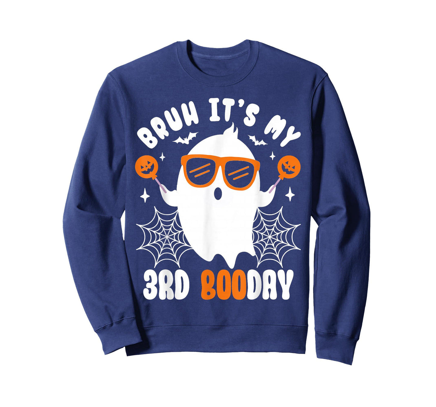 Bruh It's My 3rd Boo Day, Funny Halloween Ghost Boo Birthday T-Shirt