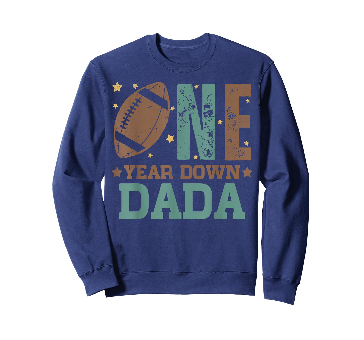 Dada of the 1 Year old Football 1st Year Down Birthday Party T-Shirt