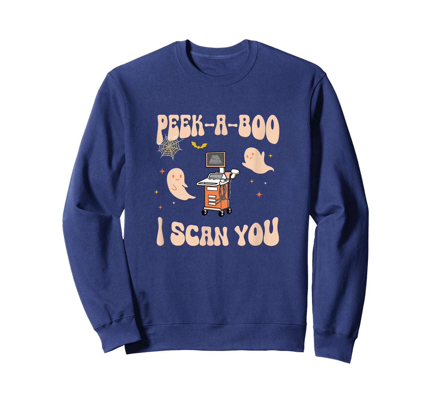 Peek A Boo I Scan You Sonographer Halloween Ultrasound Tech T-Shirt