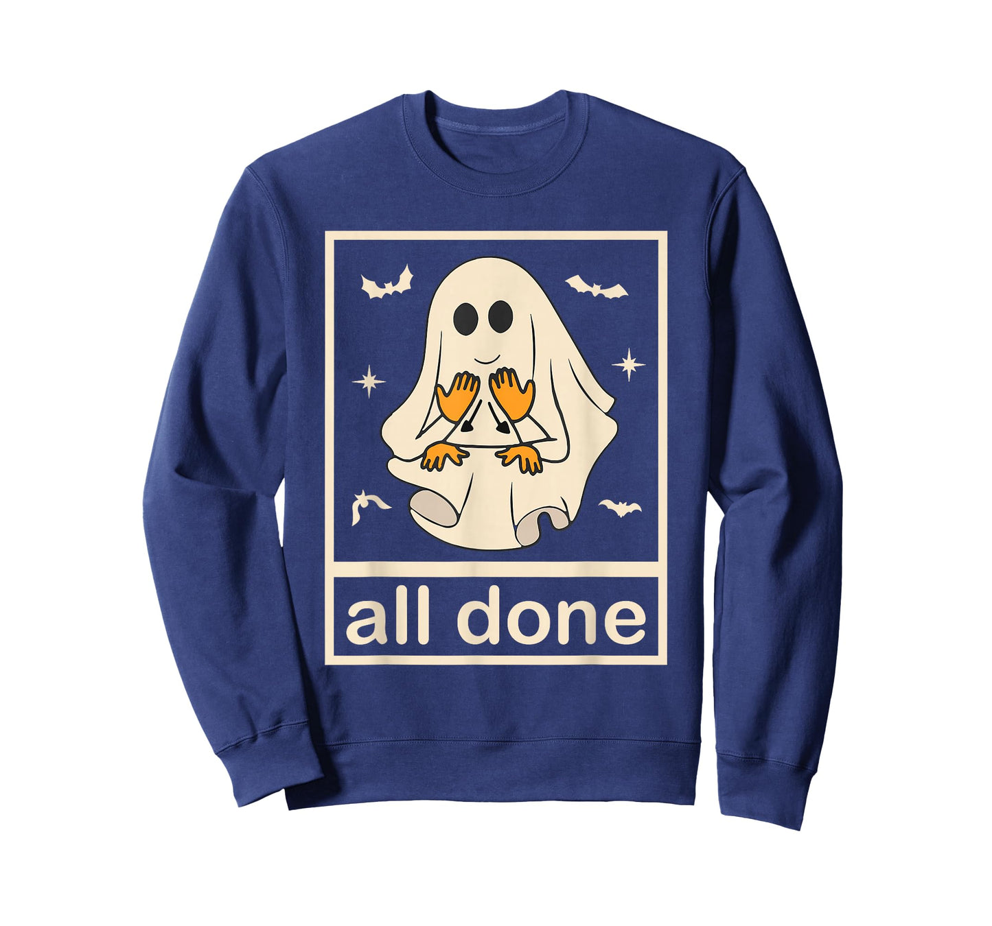All Done Sign Language Ghost Speech Pathology Teacher T-Shirt