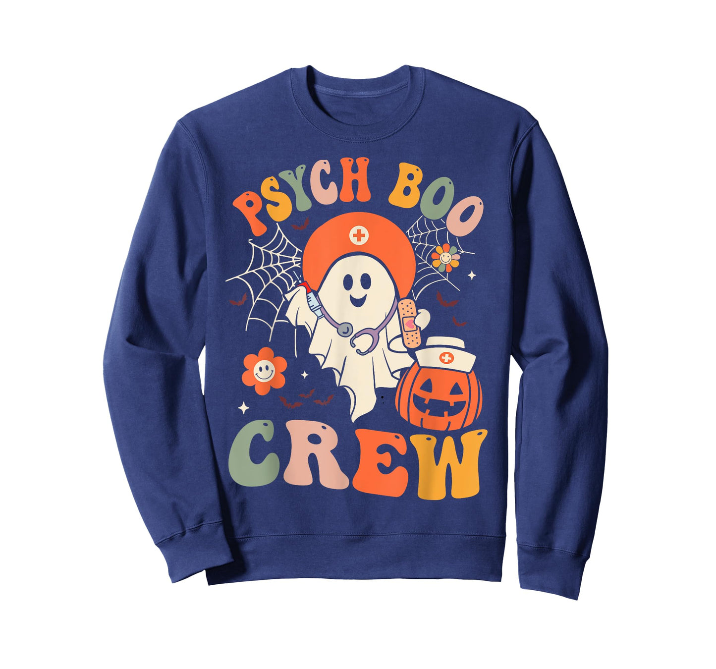 Psych Boo Crew Nurse Funny Halloween Easy Costume T-Shirt