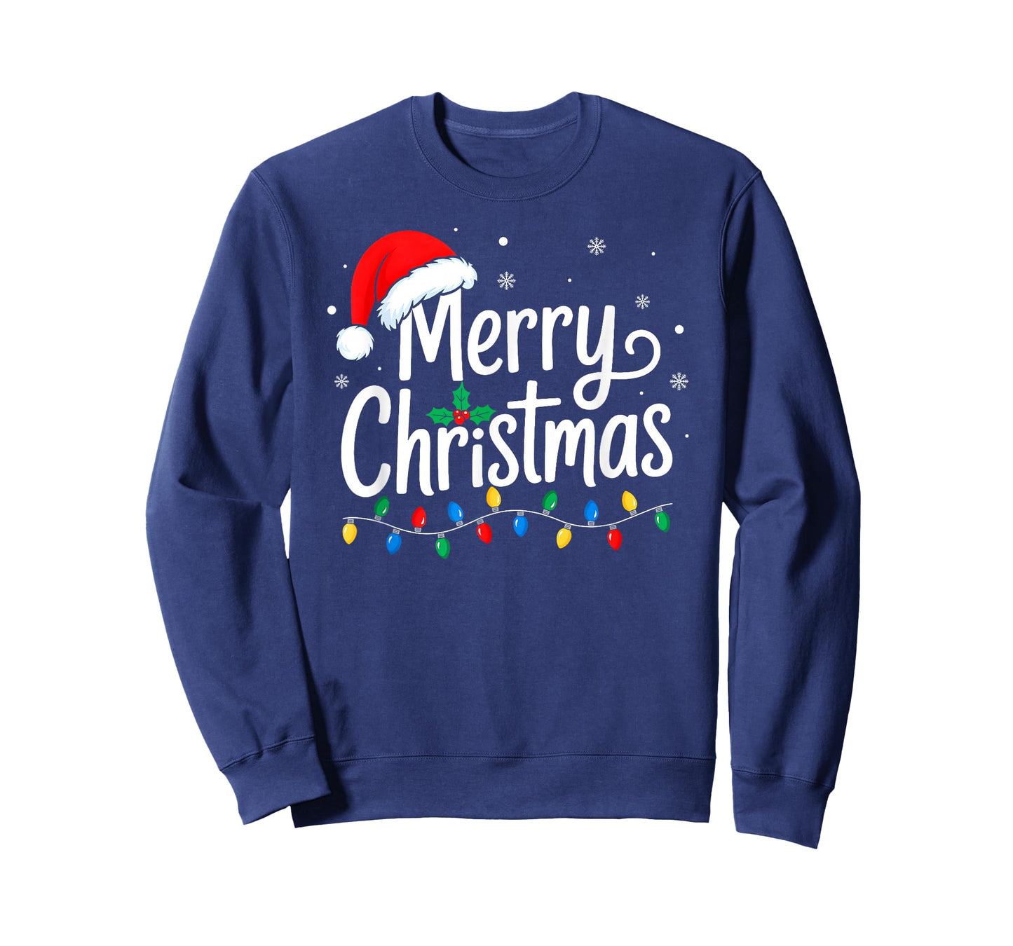 Merry Christmas for Family Men Women Santa Hat Xmas Pajamas T-Shirt