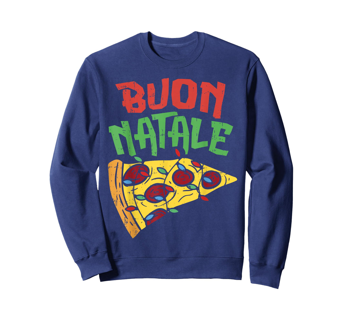 Buon Natale Pizza Shirt Funny Italian Christmas Lights Gift T-Shirt
