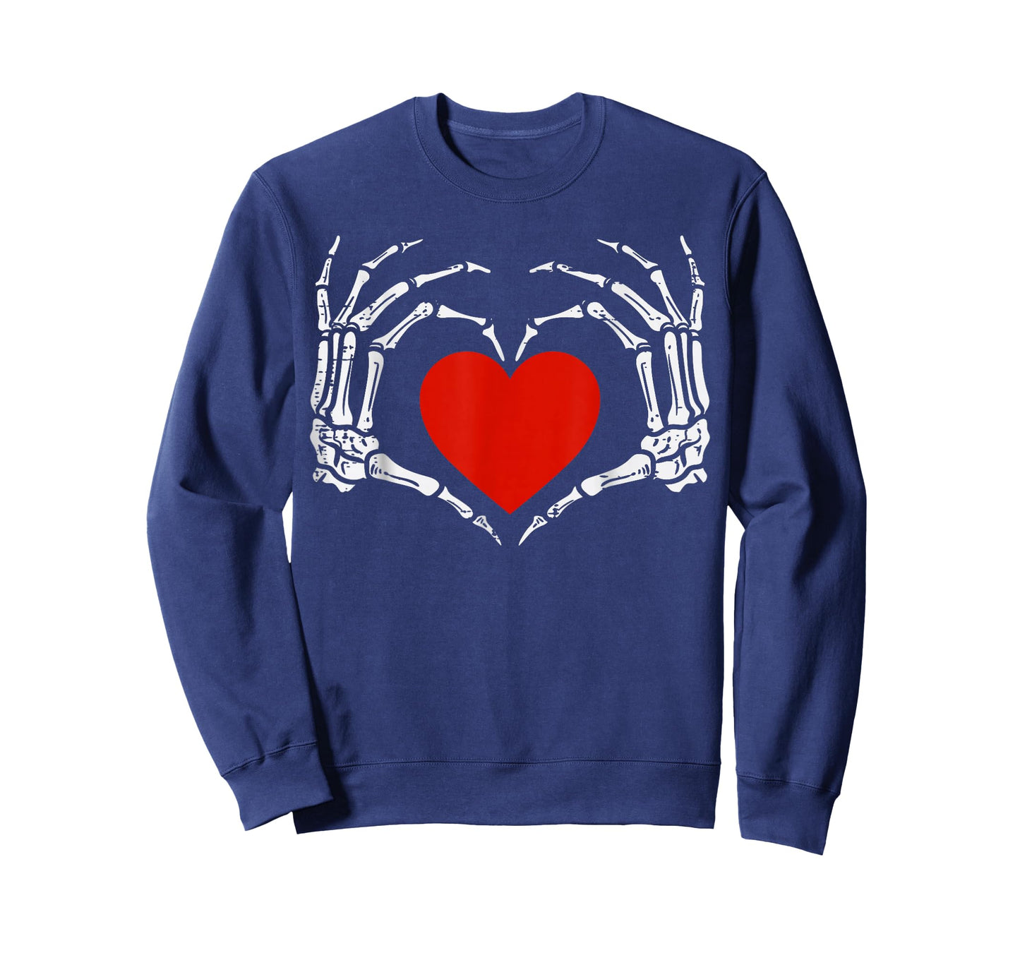 Skeleton Hands love Heart Sign Retro Halloween Costume T-Shirt