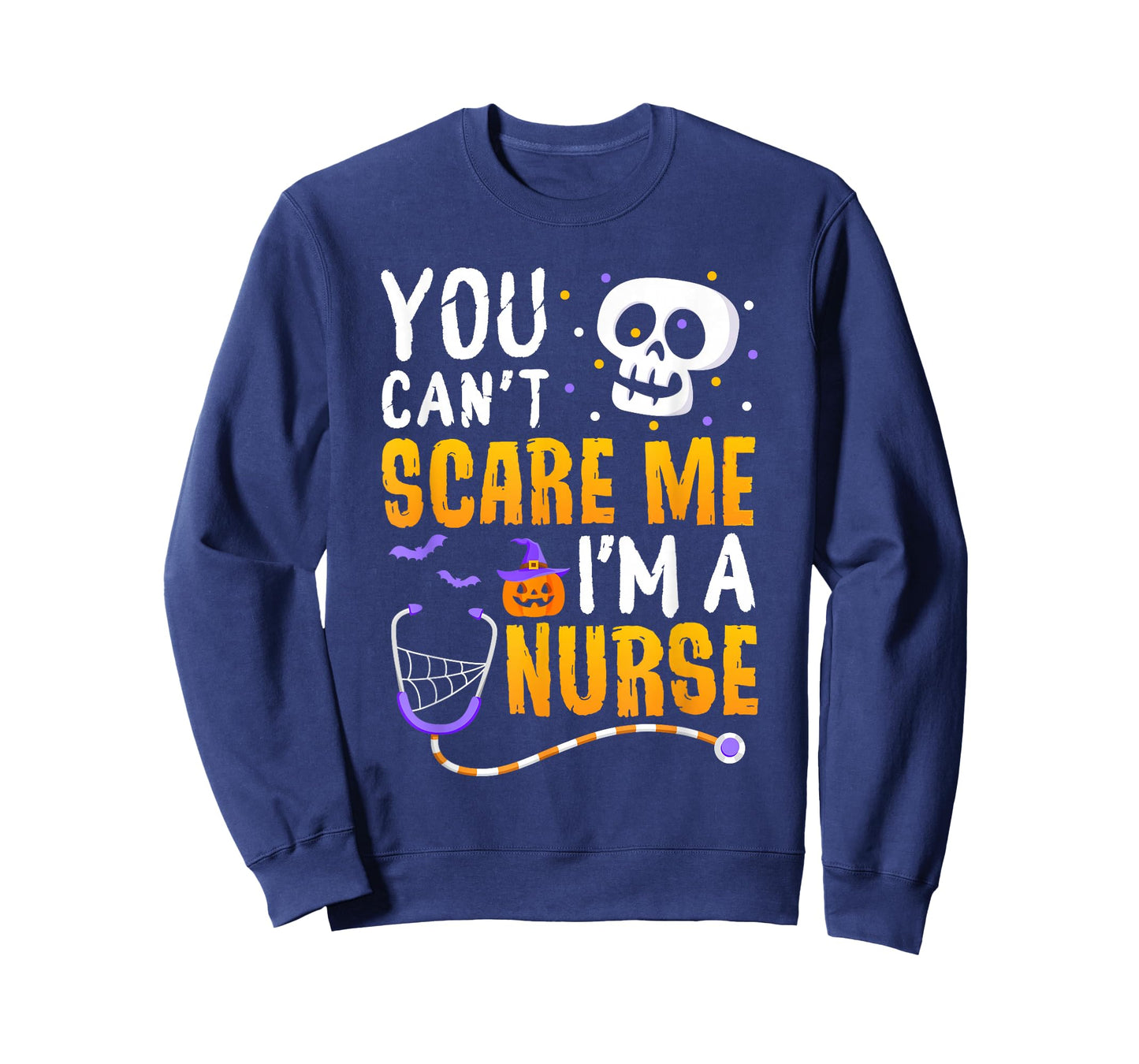 You Cant Scare Me Im a Nurse Halloween RN Witch Boo Funny T-Shirt